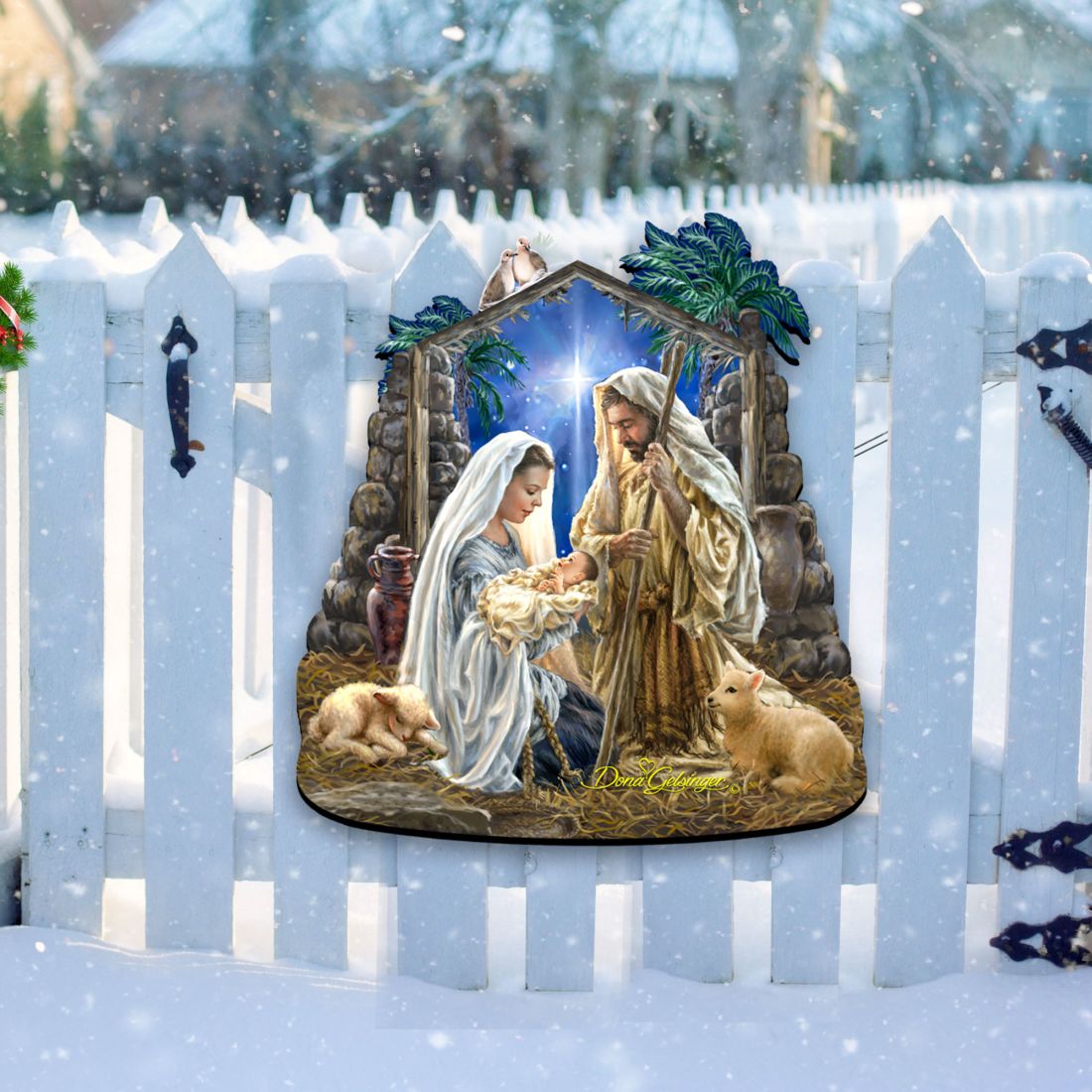 Glory to God Nativity Door Decor by D. Gelsinger - Nativity Holiday Decor - 8461010H-1722