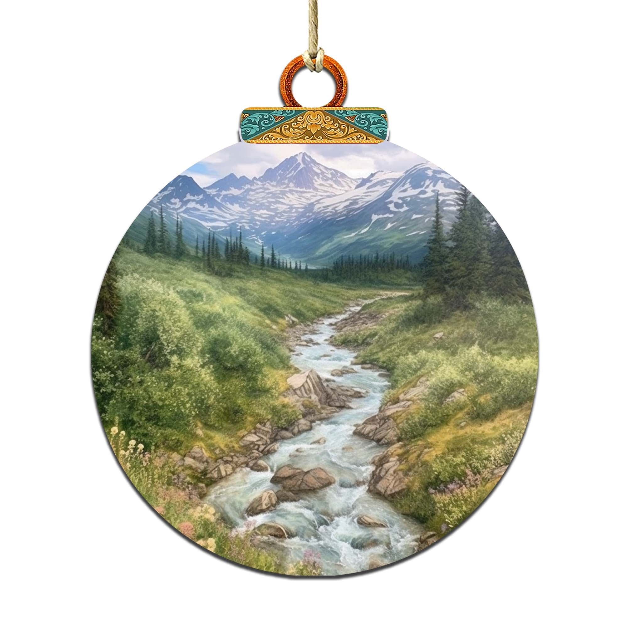 Alaskan Wilderness Wooden Ornaments by G.Debrekht - Wildlife Holiday Decor - 870076