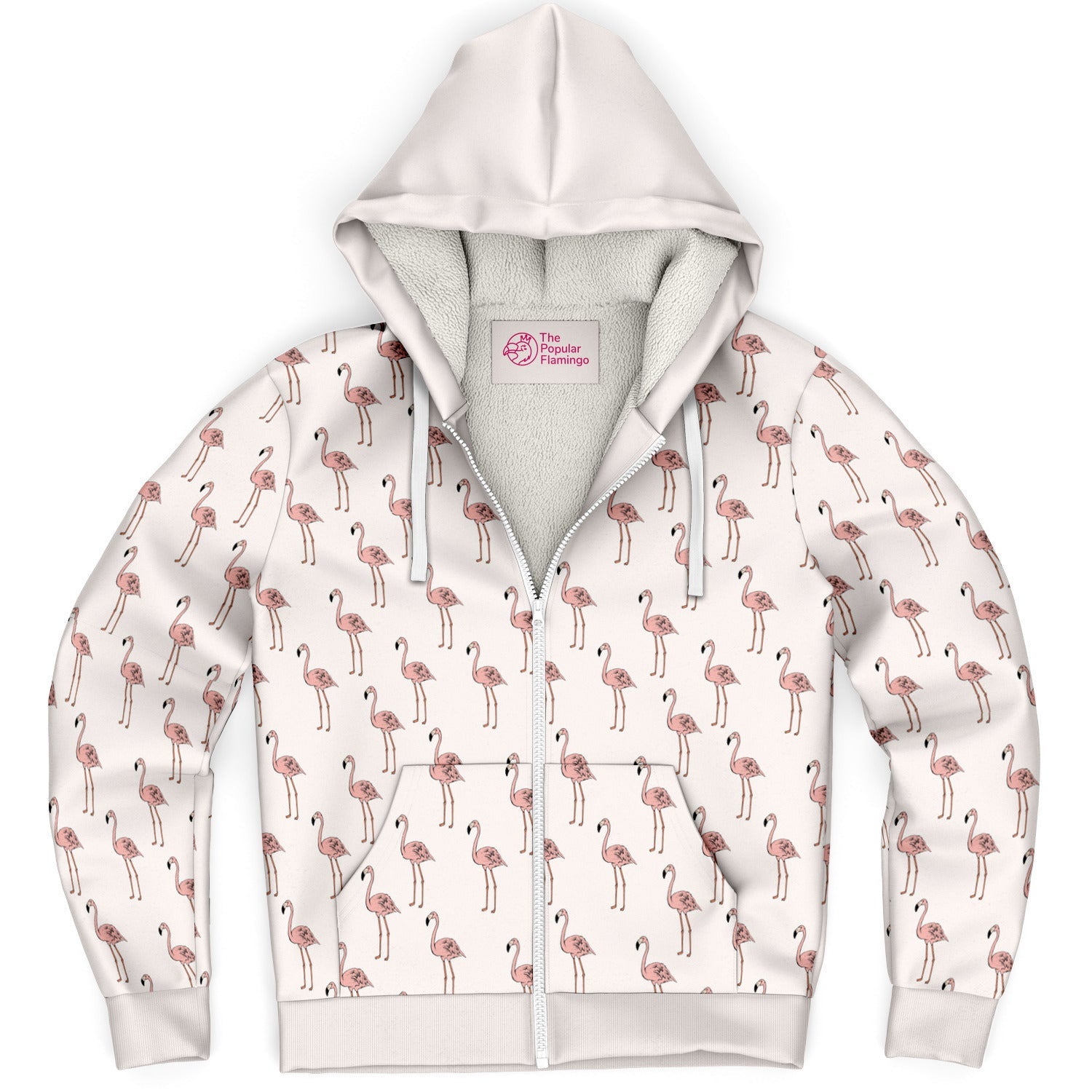 Classic Flamingo Zip-Up Hoodie