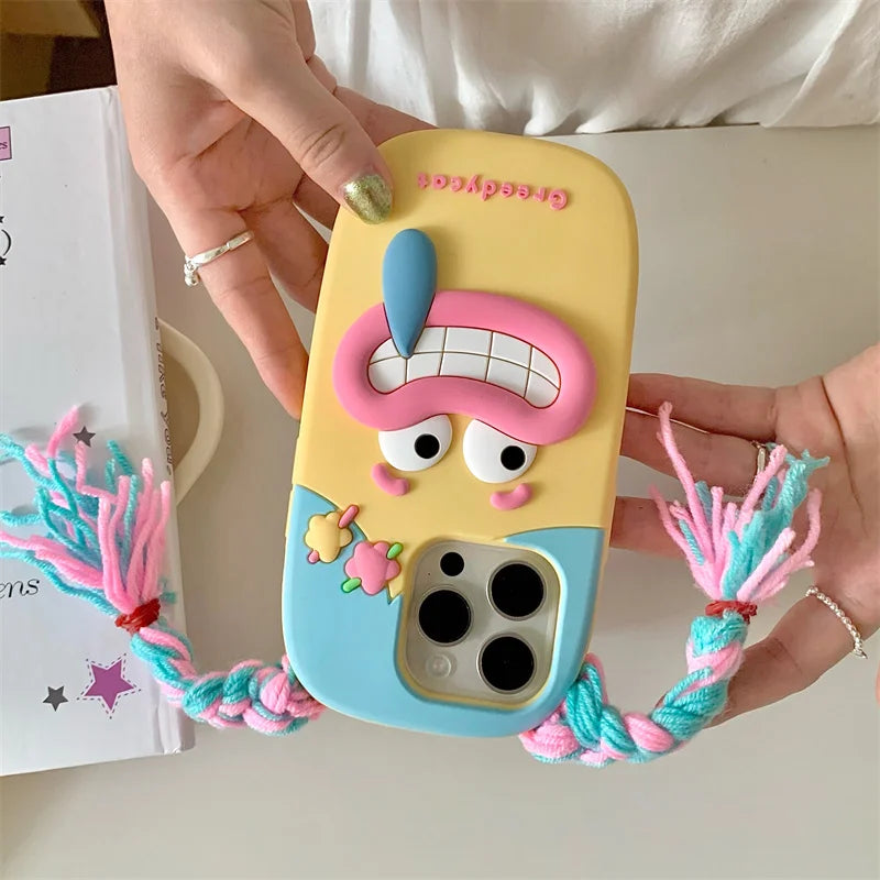 Funny Long Braid Cute Girl Phone Case