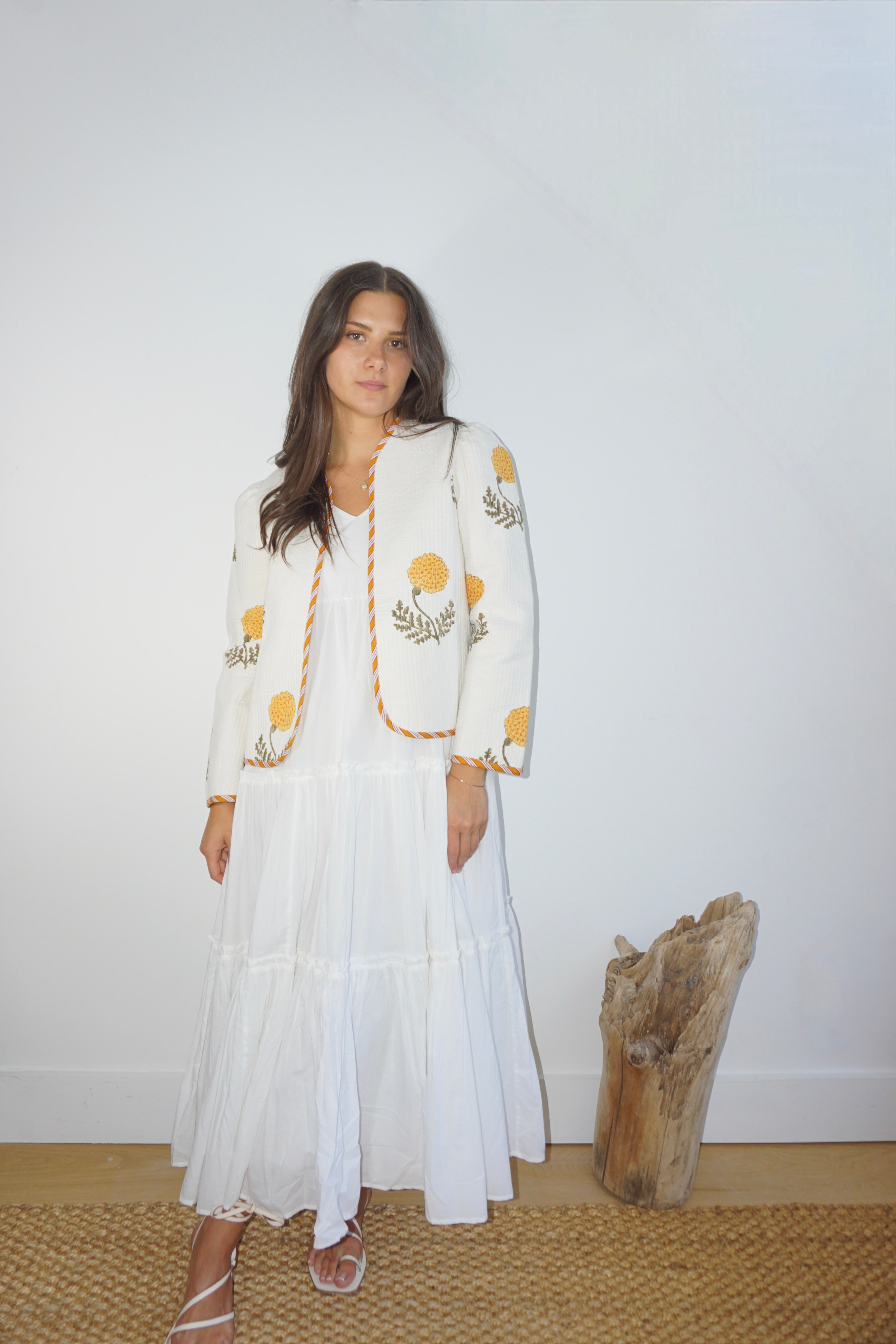Donna Tier Dress in White