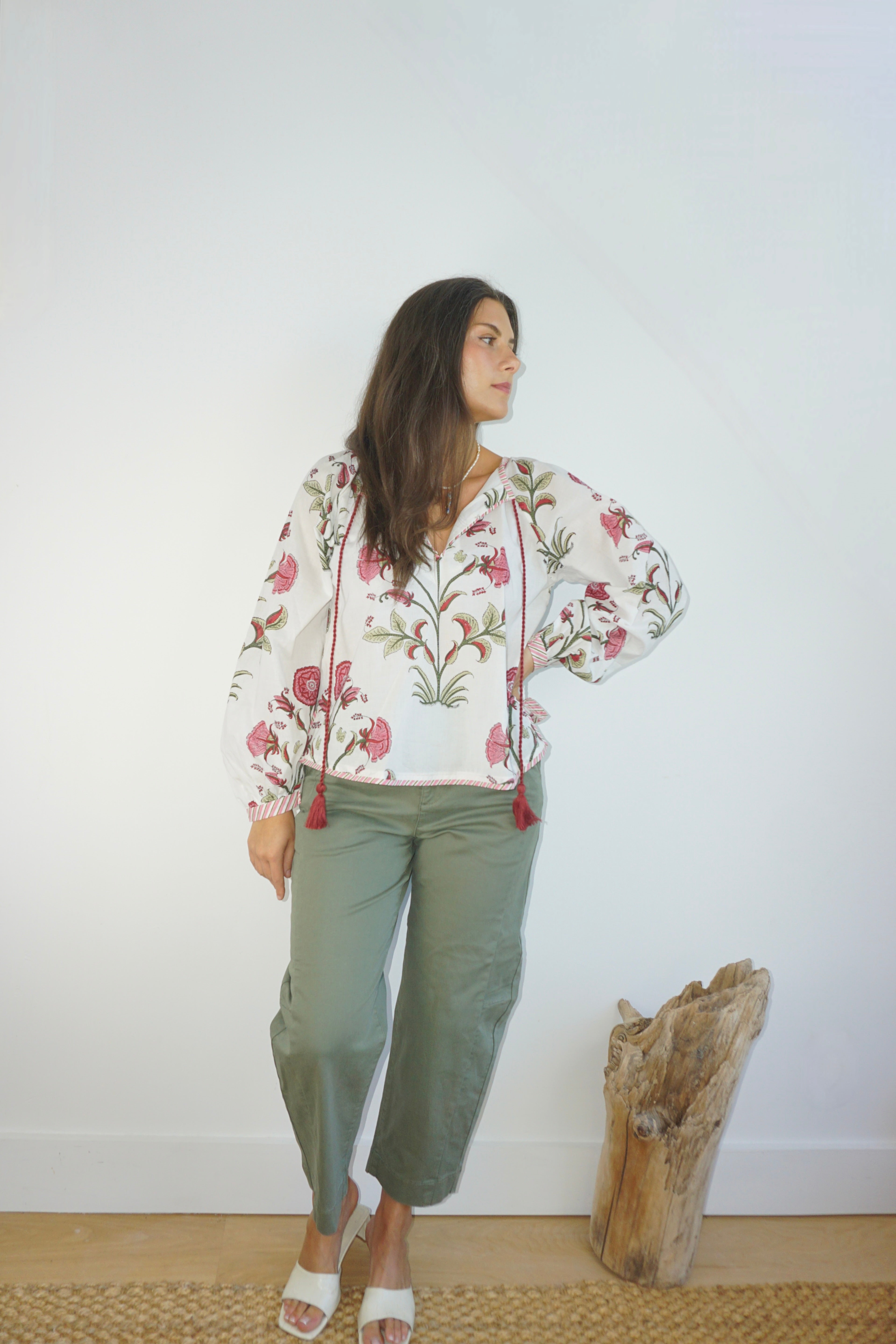 Chara Blouse in Red Vine