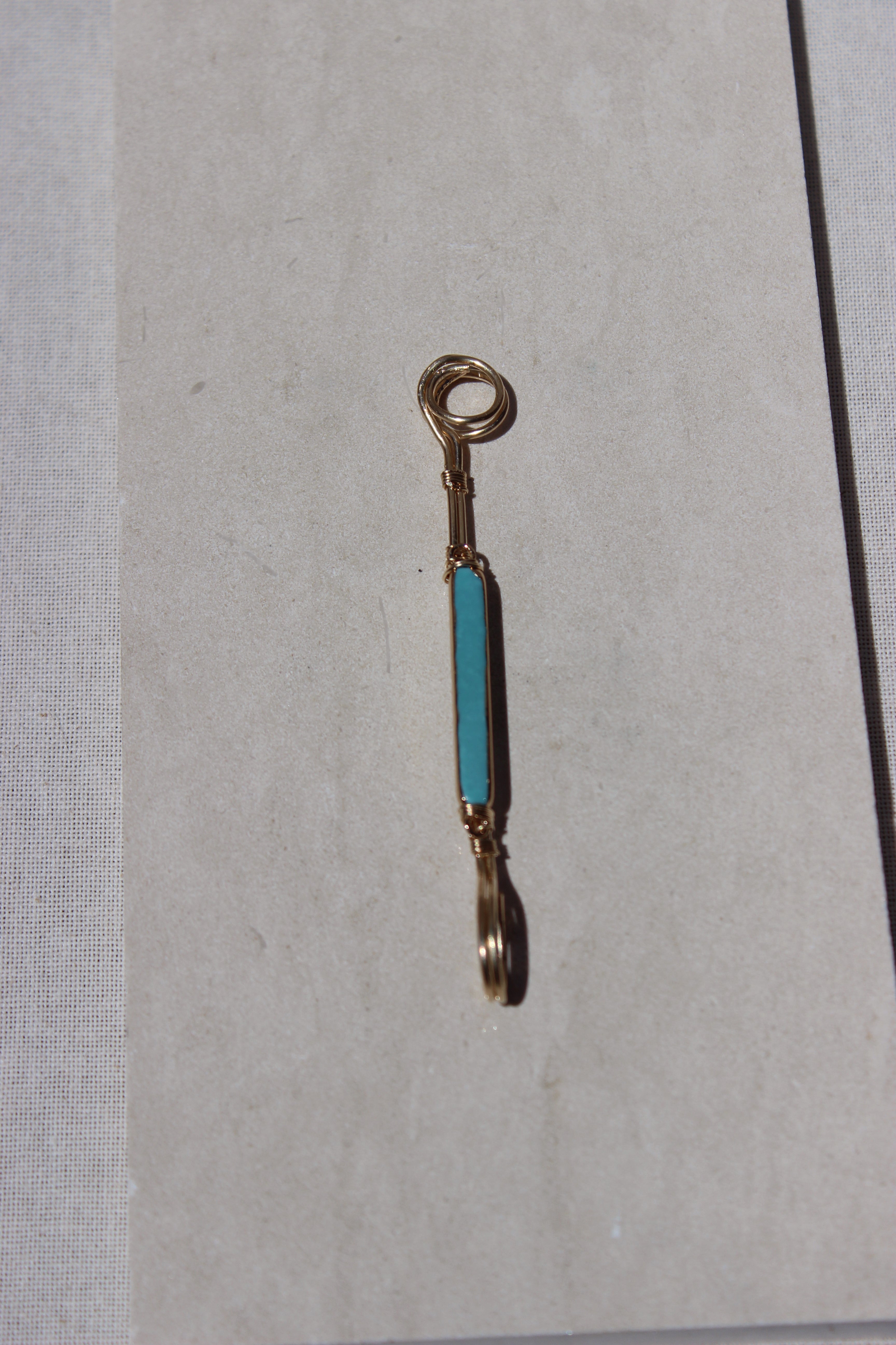 The Turquoise Bar Joint Holder by Toasted Jewelry