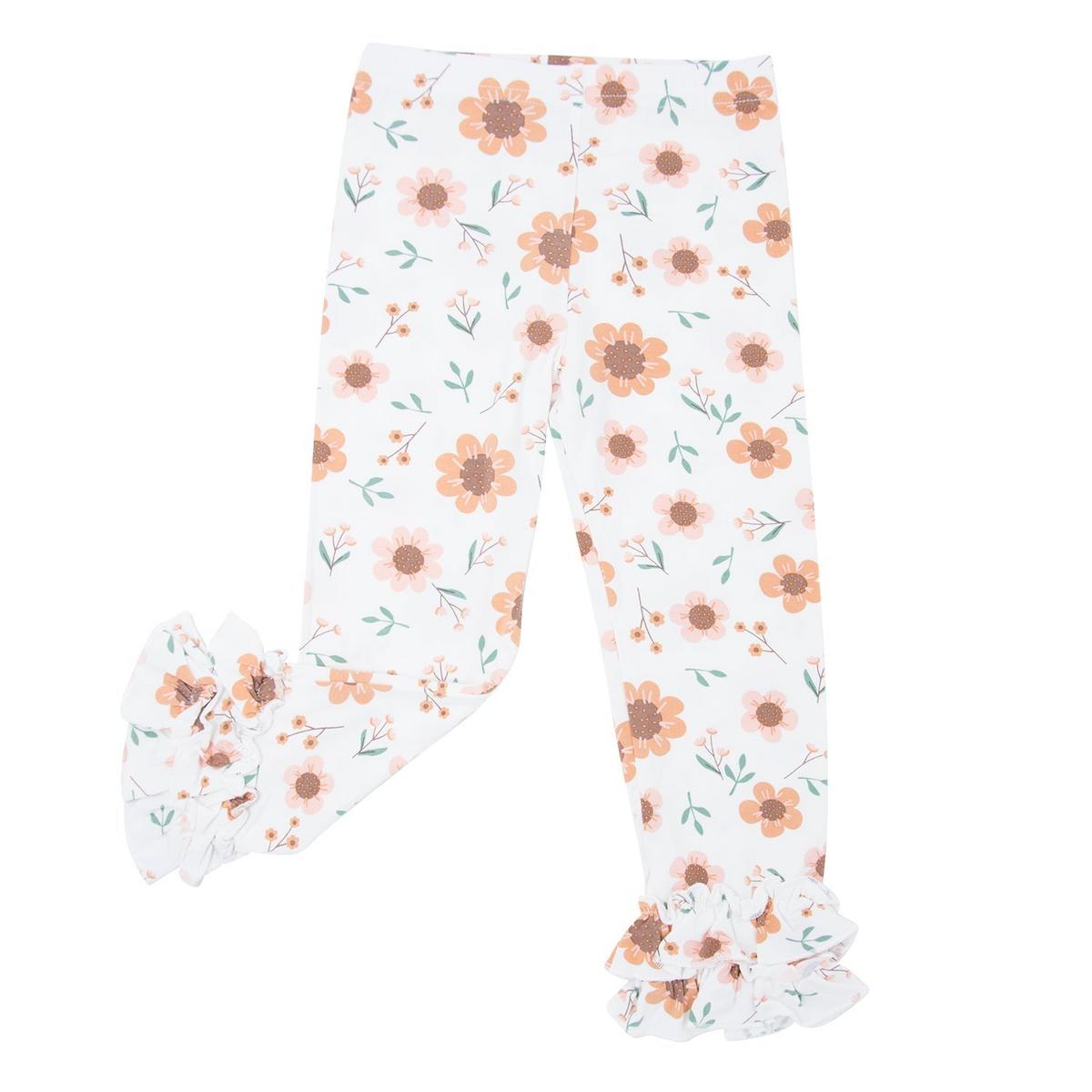 Ruffle Bottom Legging - Sunflower