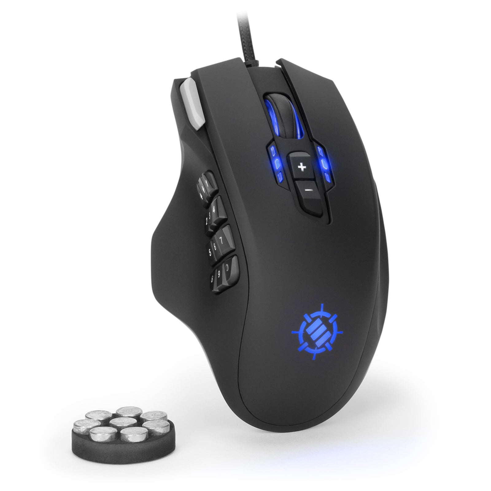 Enhance Theorem 2 MMO Gaming Mouse — 13‑Button, 4000 DPI, Black