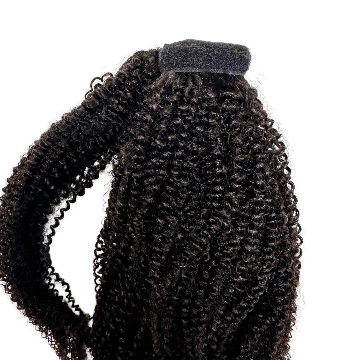 Afro Kinky Curly 100% Human Hair Ponytail Extension