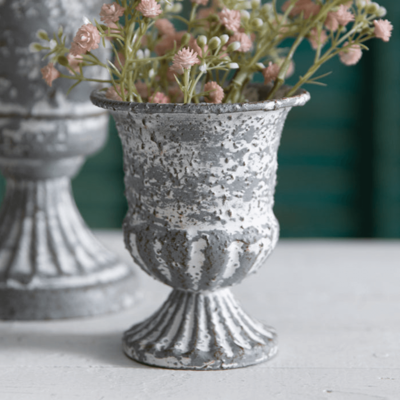 Antique Farmhouse Metal Urns (Set of 4)