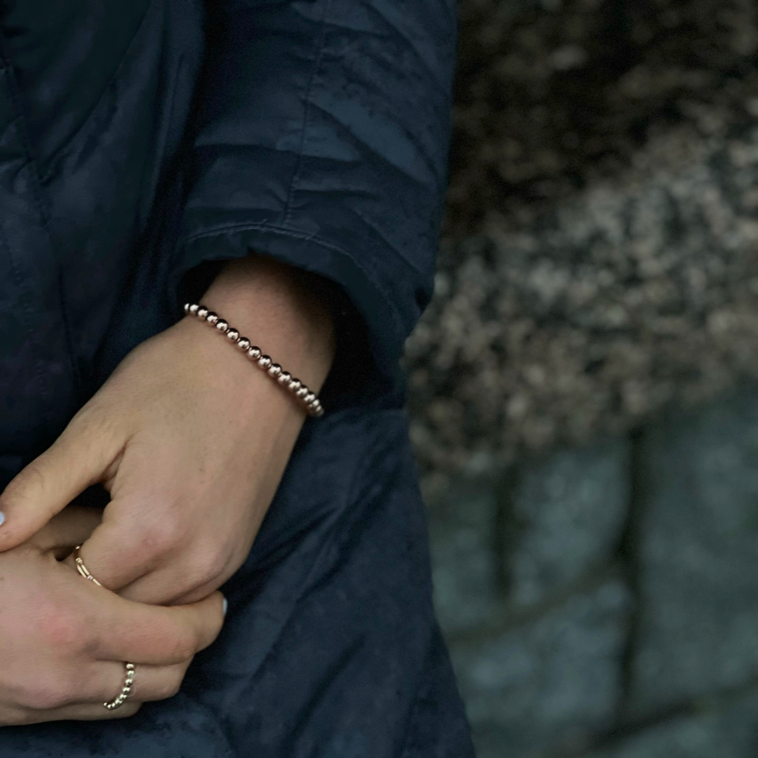 5MM Rose Gold Ball Bracelet
