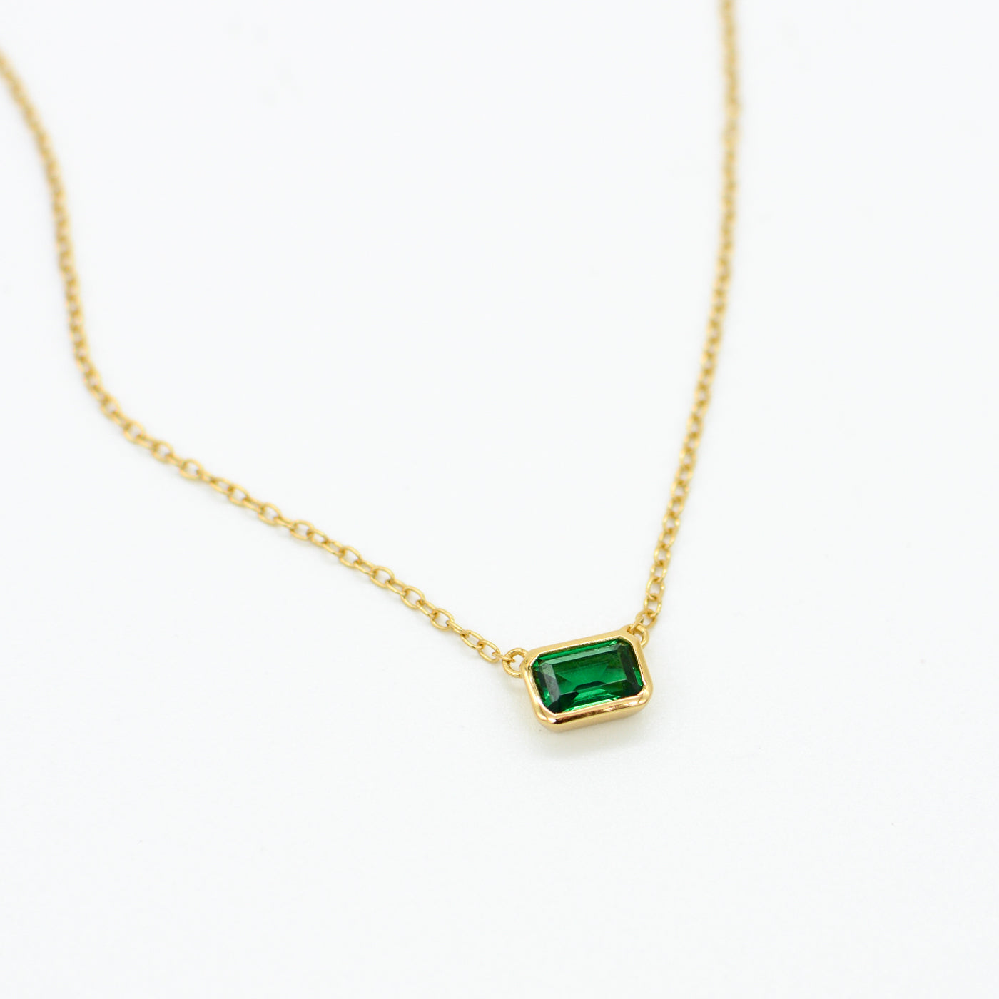 Vienna Necklace w Emerald CZ