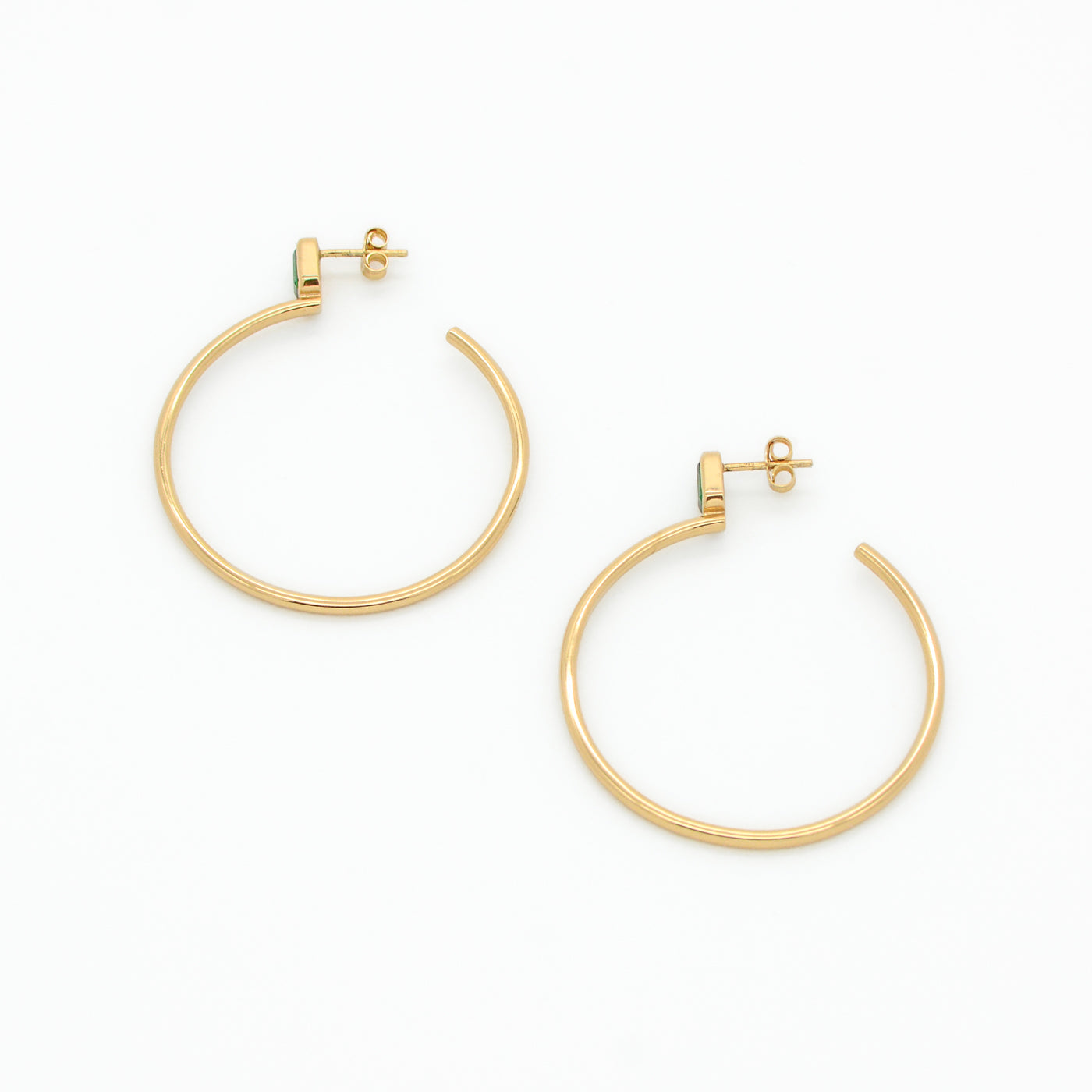 Vienna Hoops in Clear CZ