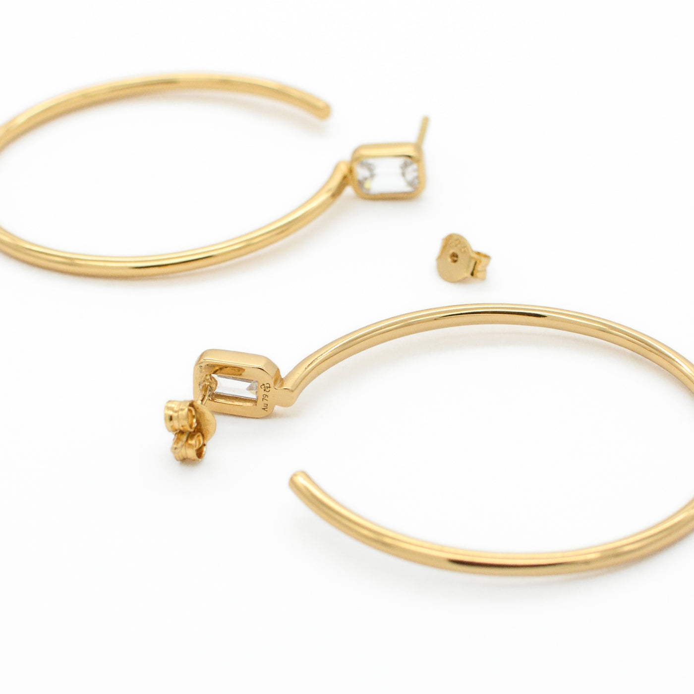 Vienna Hoops in Clear CZ