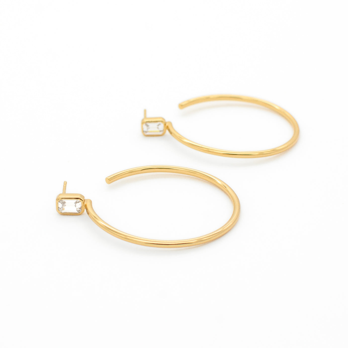 Vienna Hoops in Clear CZ