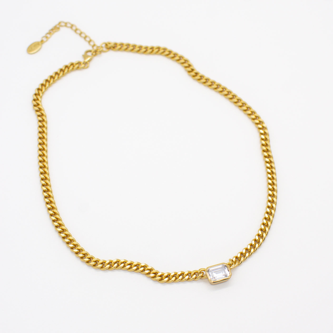 Manhattan Chain Choker w CZ