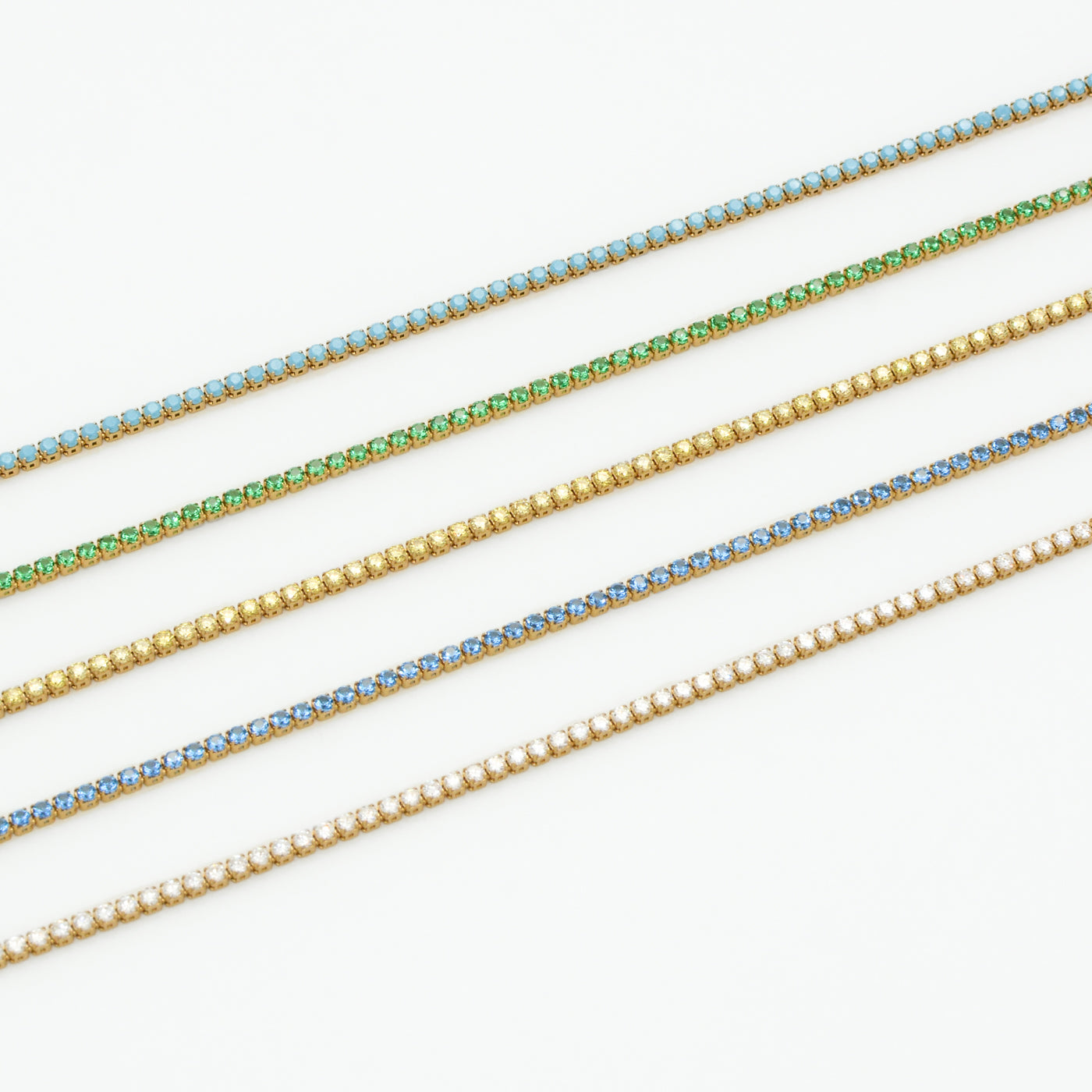 Dallas Micro Tennis Bracelet in Turquoise CZ