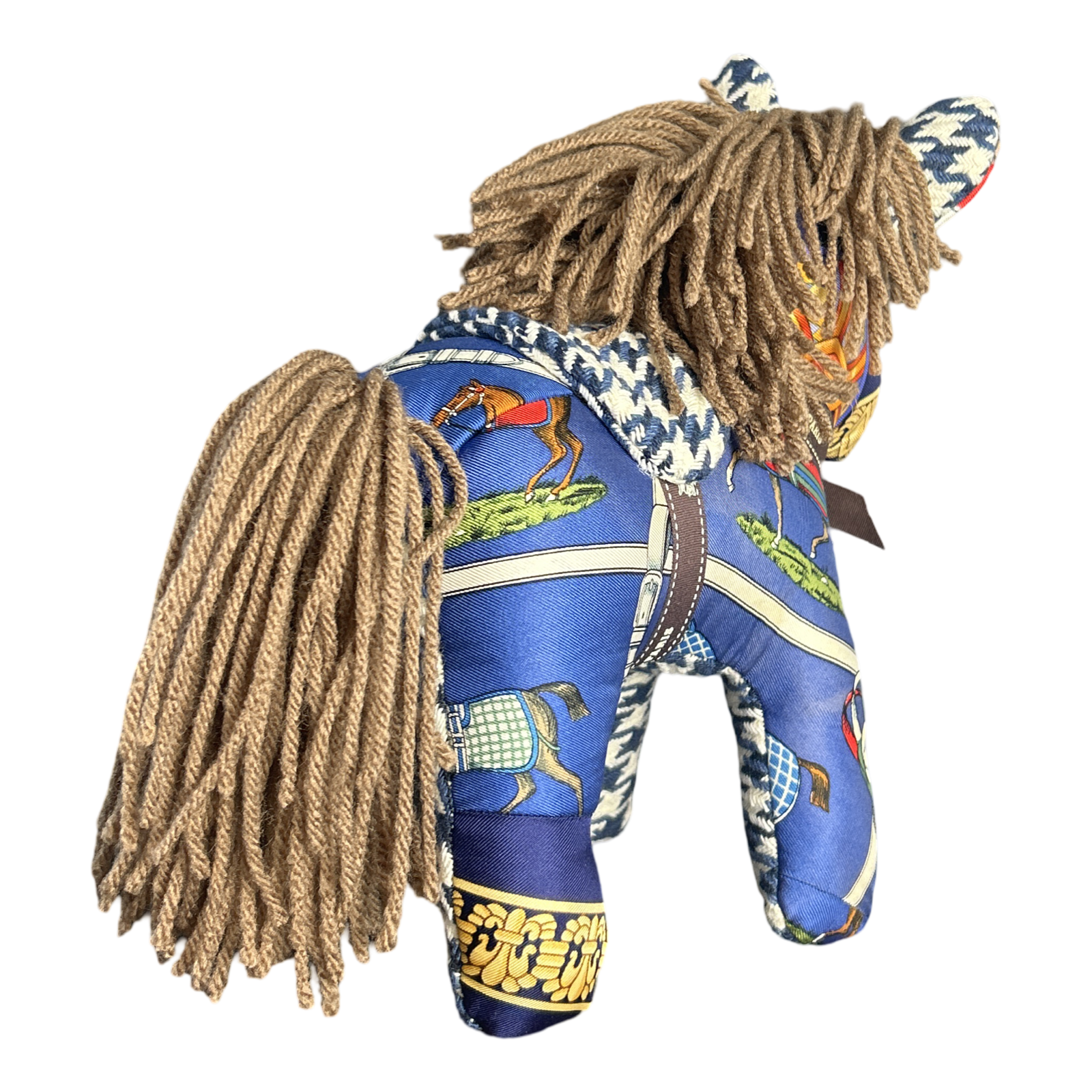 Rubans du Cheval Vintage Silk Scarf Patchwork Pony