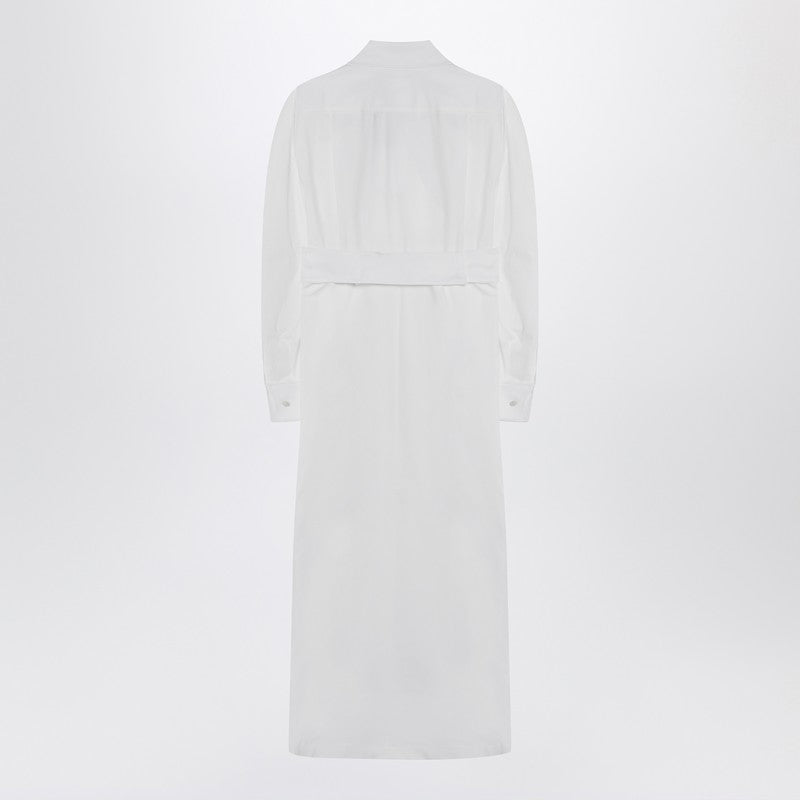 Max Mara White Shirt Dress In Cotton Twill Women