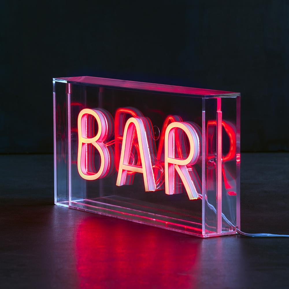 BAR Red LED Faux Neon Light with USB Cord