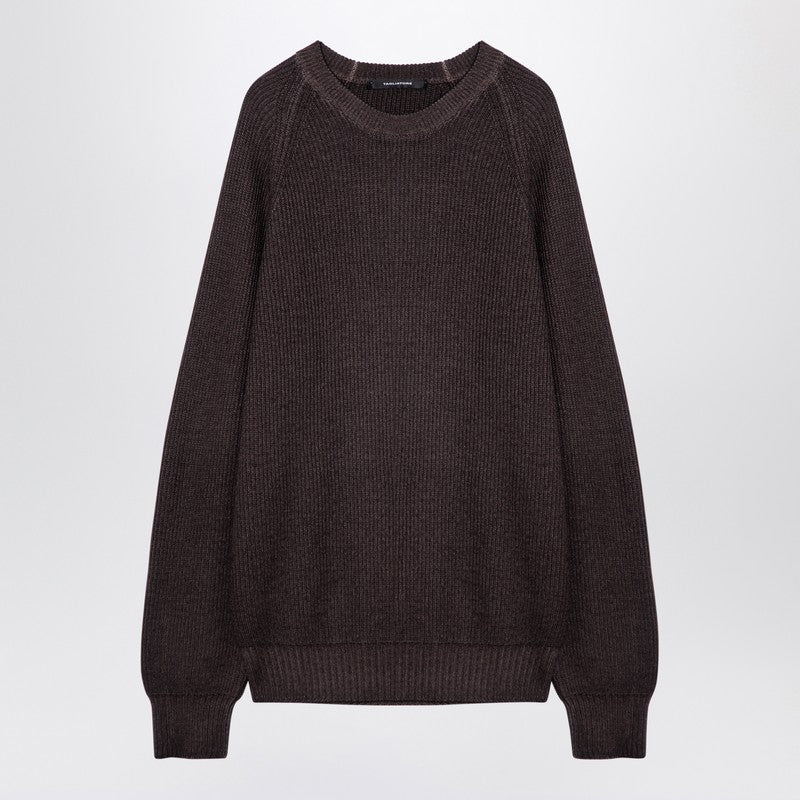 Tagliatore Brown Virgin Wool Pullover Men