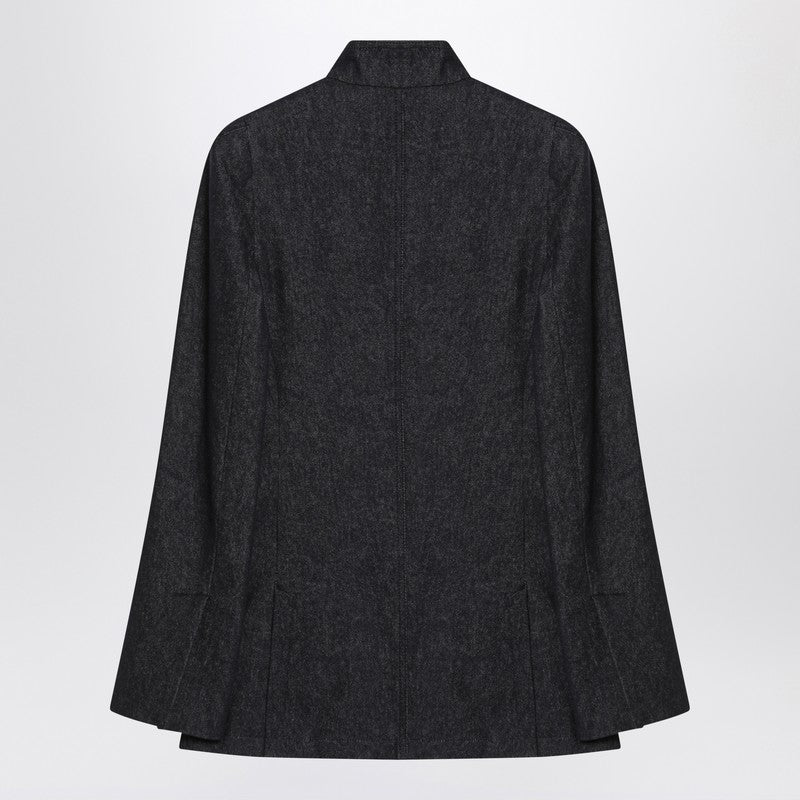 Max Mara Midnight Blue Jacket In Cotton Denim Effect Women