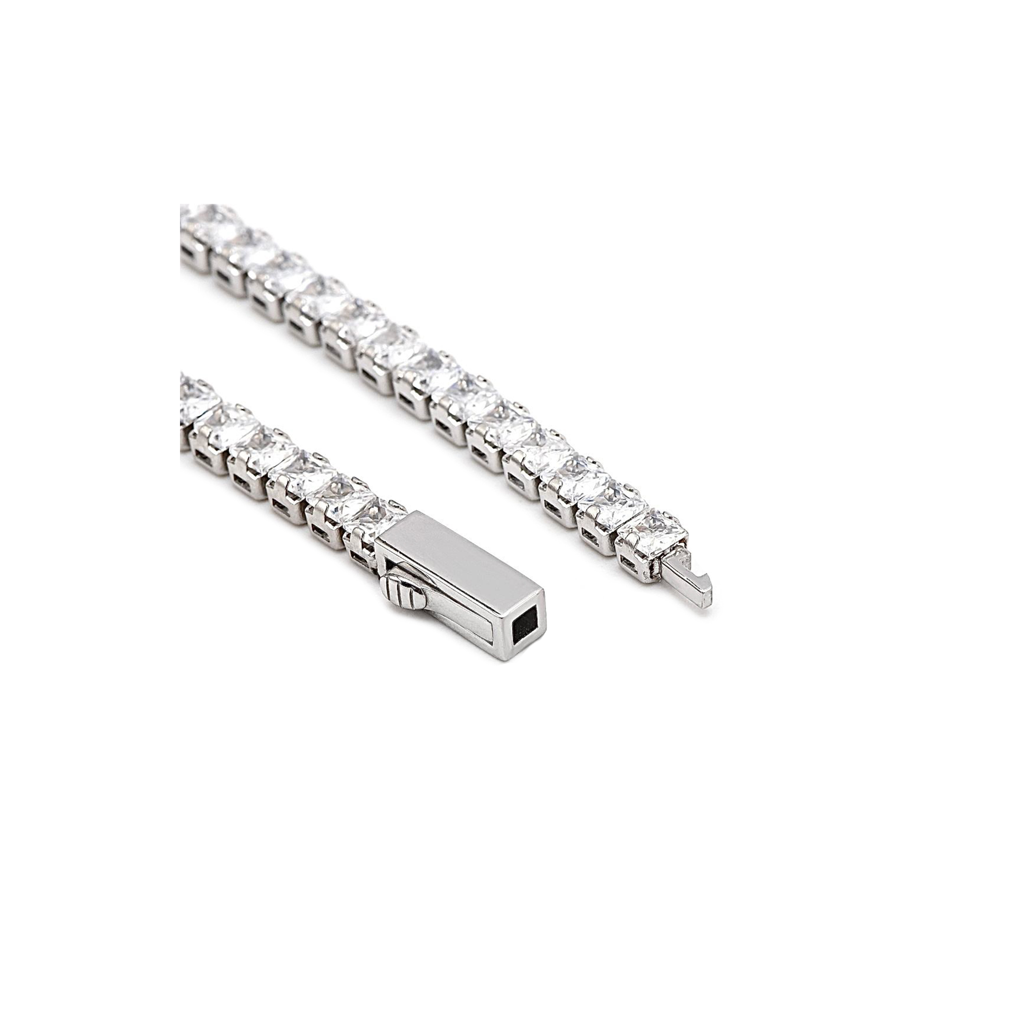 BG404W B.Tiff Princess Cut Tennis Bracelet