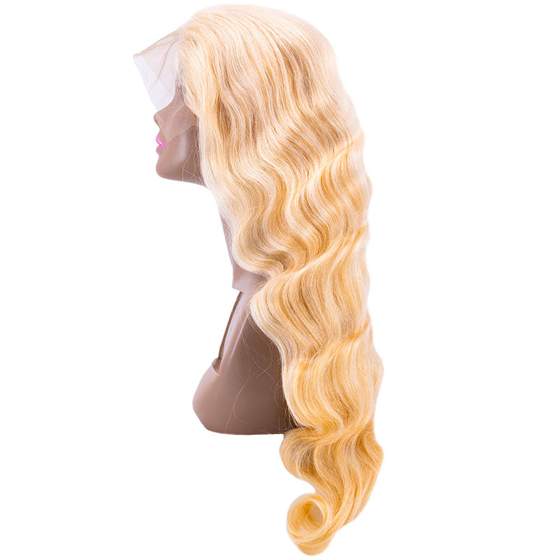 Blonde Body Wave 13x4 Transparent Lace Front Human Hair Wig