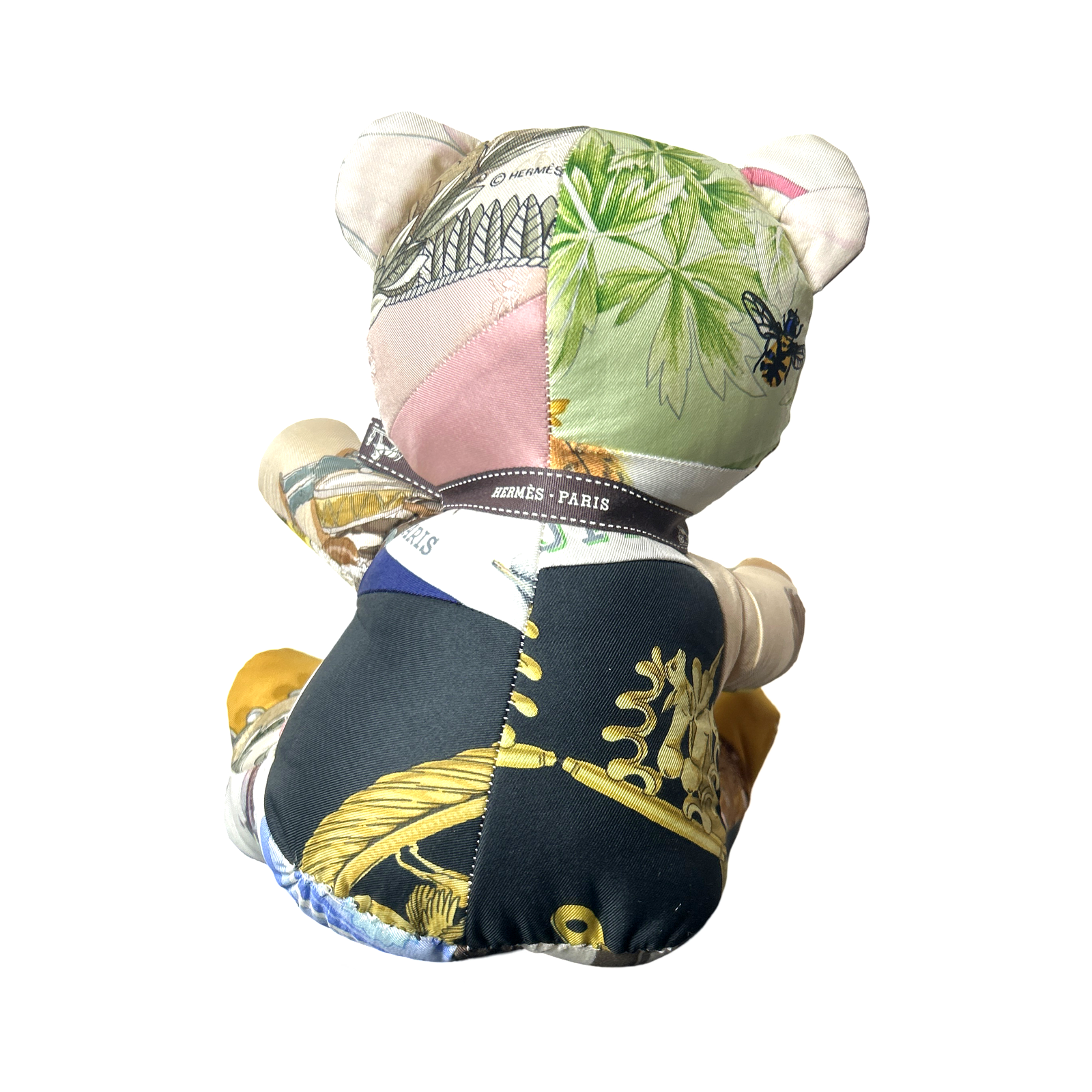 Vintage Silk Scarf Patchwork Teddy Bear