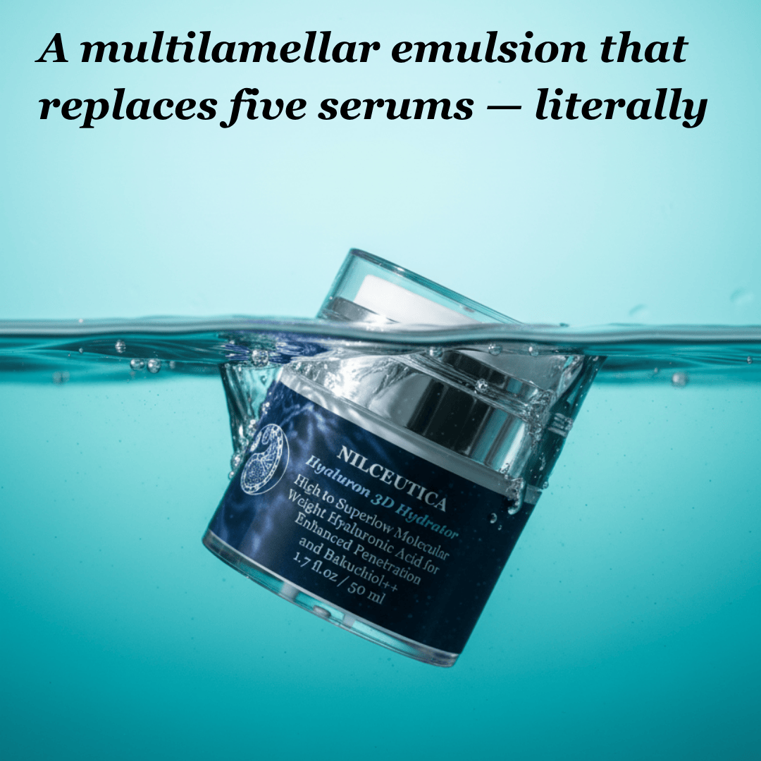 Hyaluron 3D Hydrator Multi Lamellar Emulsion The Advanced Response Face and Neck Cream-Serum