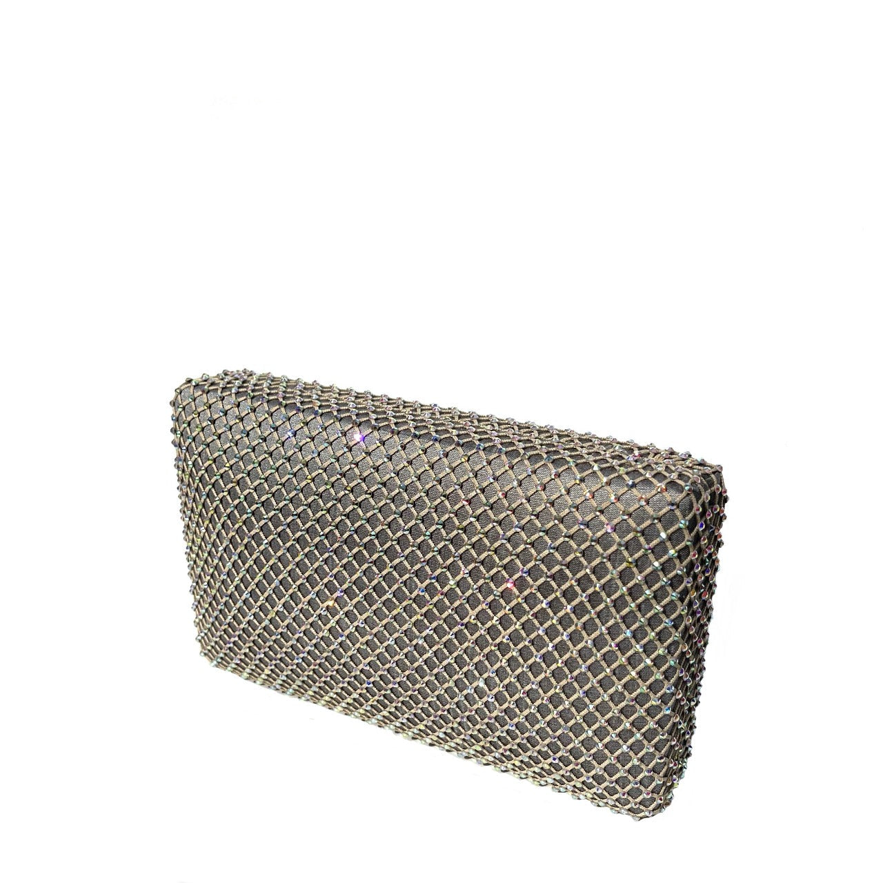 Champagne Fishnet Clutch