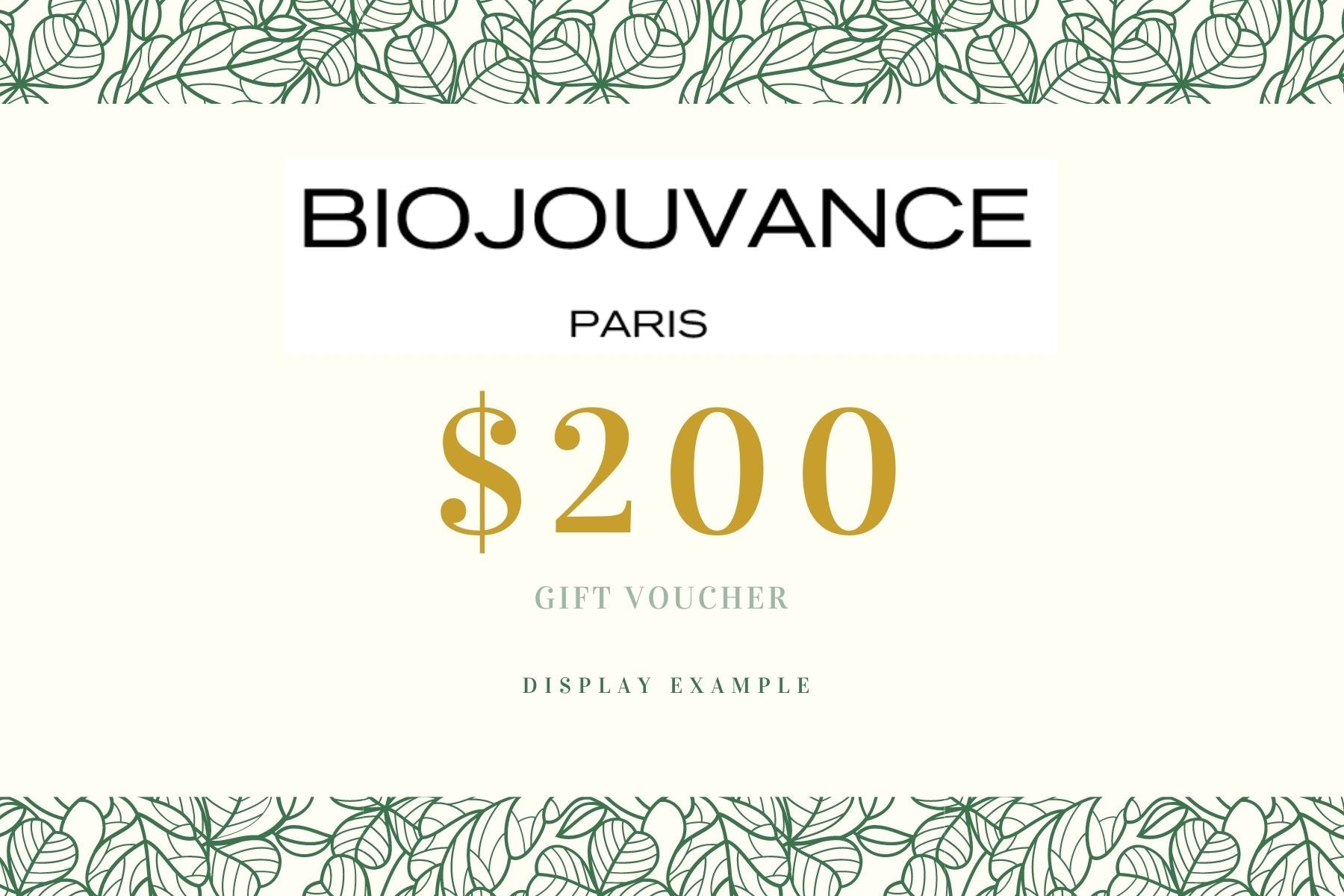 Bio Jouvance Paris Gift Card