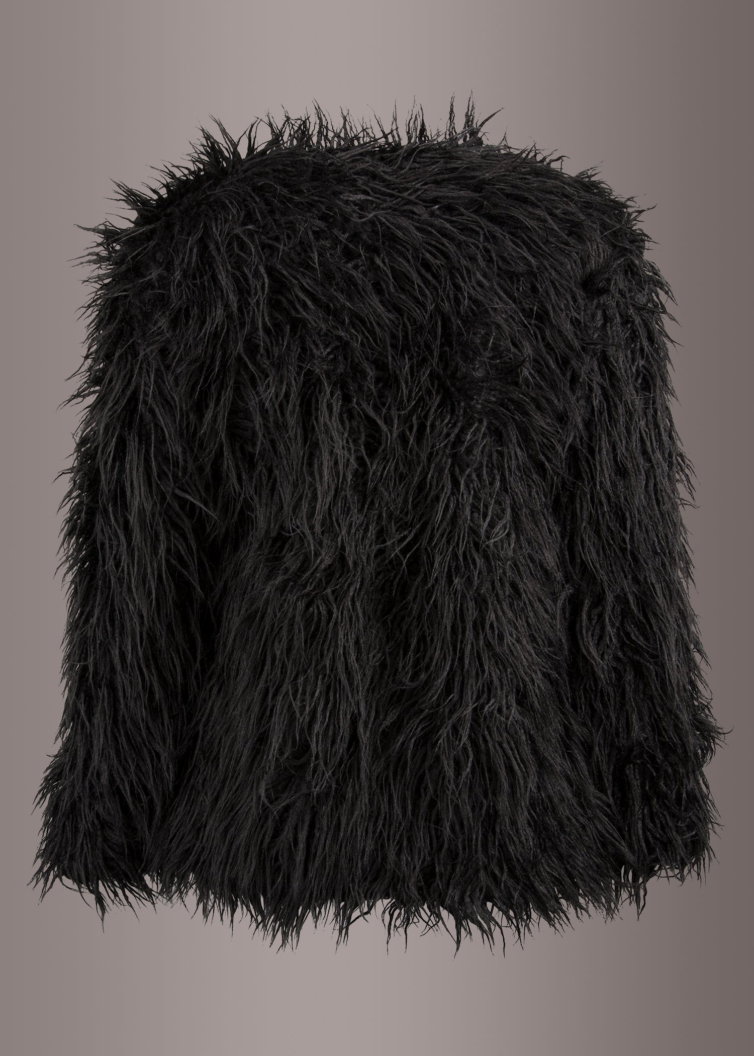 Bad Reputation Black Faux Fur Shaggy Jacket