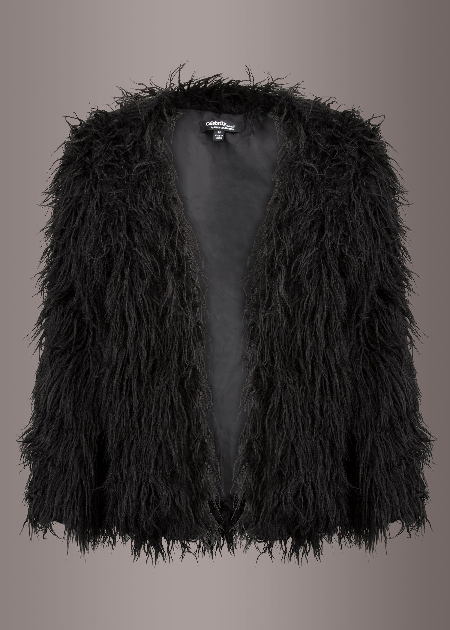 Bad Reputation Black Faux Fur Shaggy Jacket