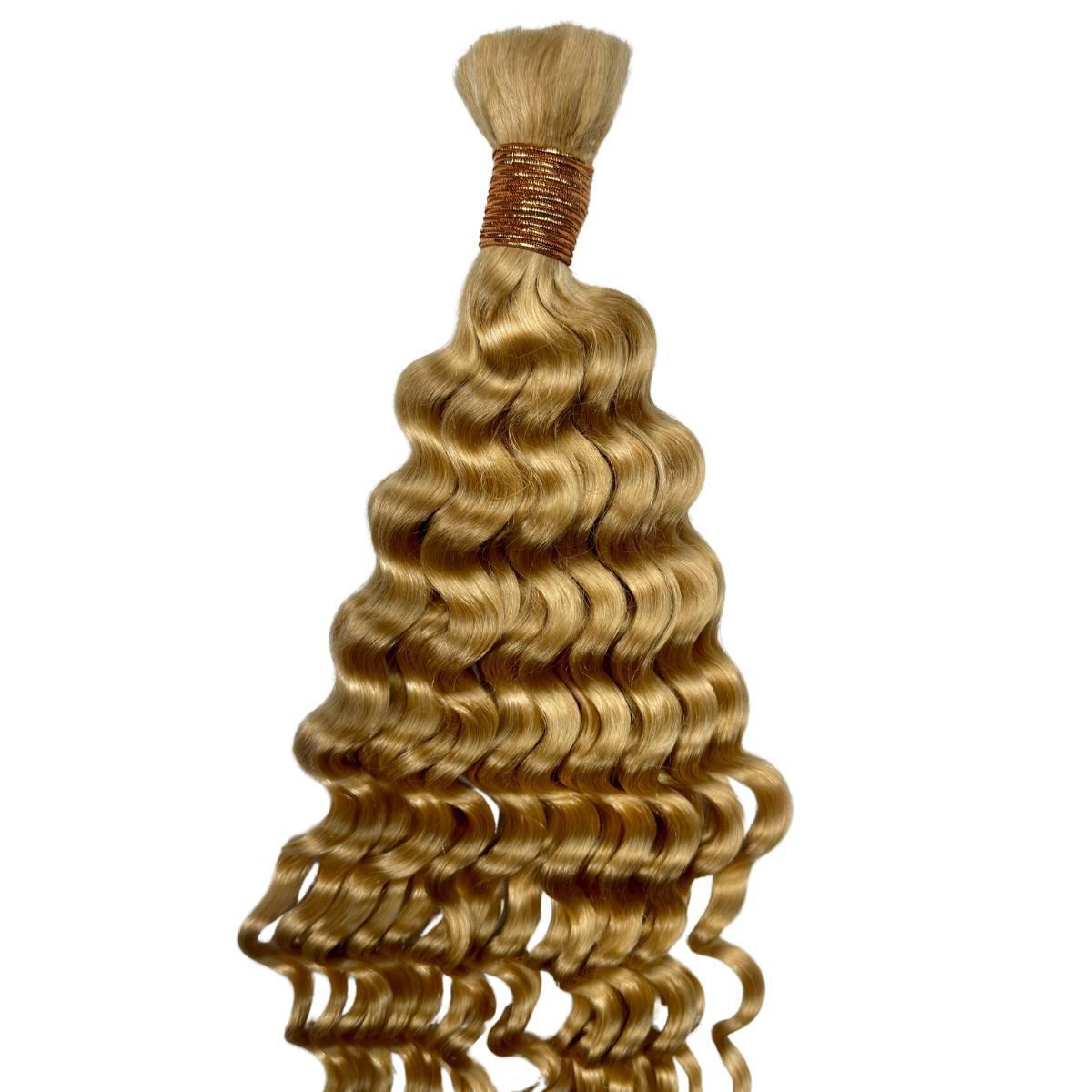 Blonde Deep Wave Bulk 100% Human Braiding Hair