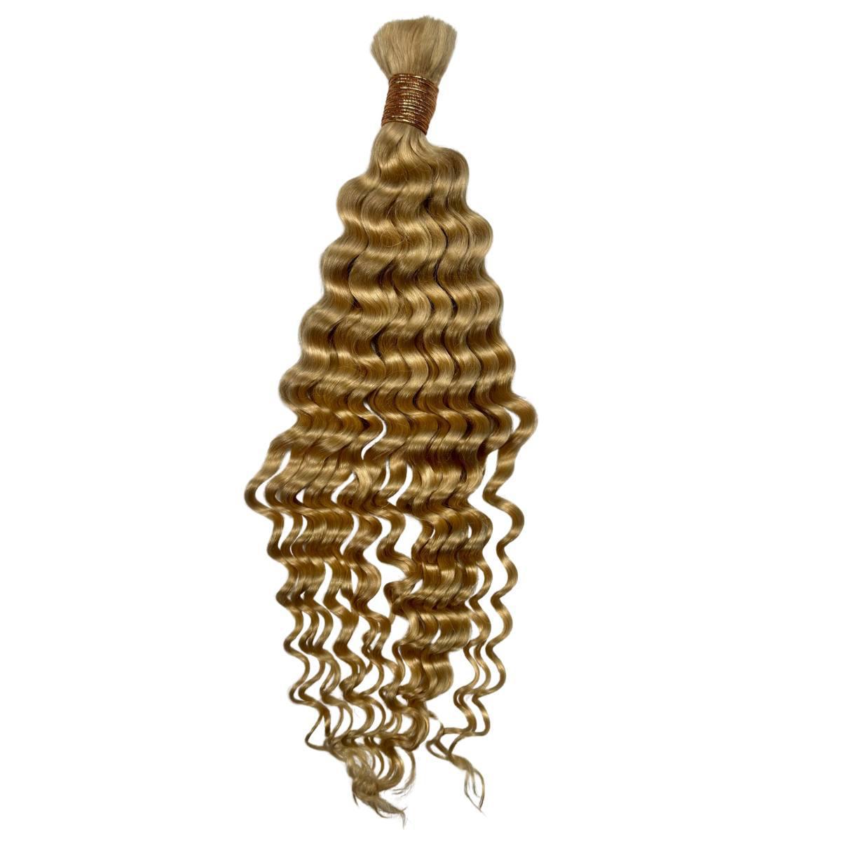 Blonde Deep Wave Bulk 100% Human Braiding Hair