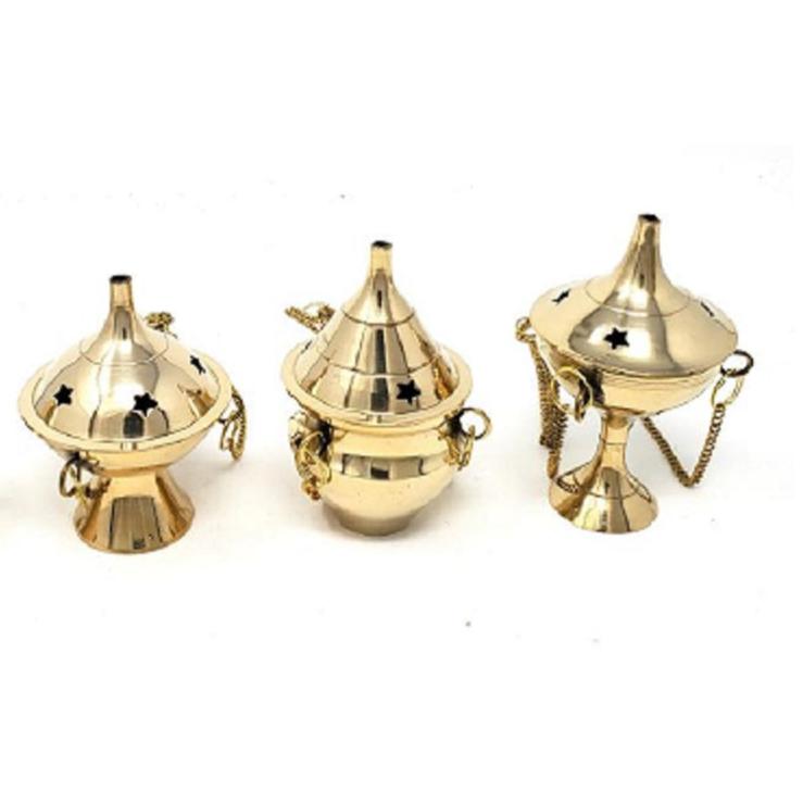 Brass Hanging cone Burner Set of 3 Pcnew