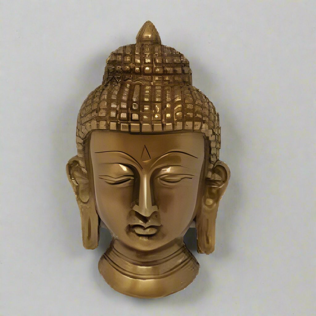 Buddha Solid Brass Wall Hanging 5.5