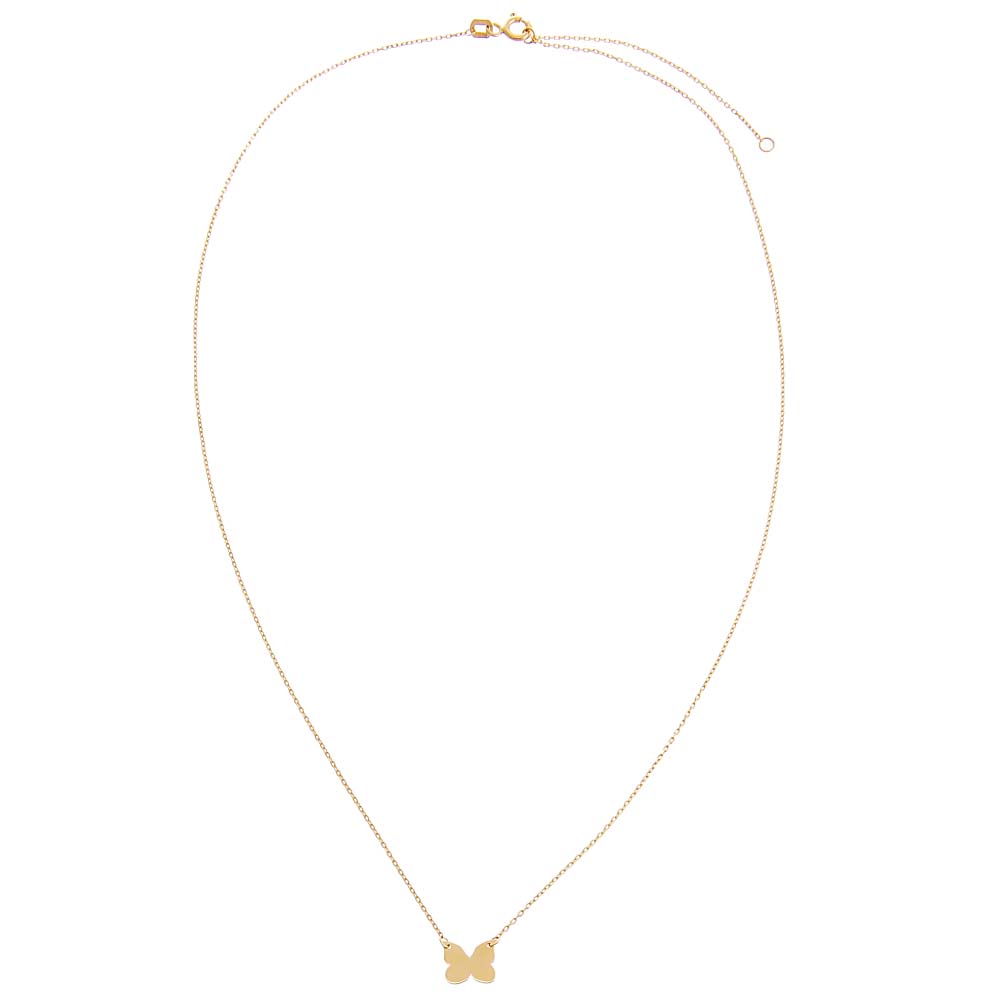 Butterfly Pendant Necklace 14K - Adina's Jewels
