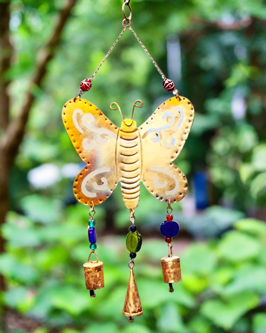 Butterfly Chime With Bells and Beads by OMSutra