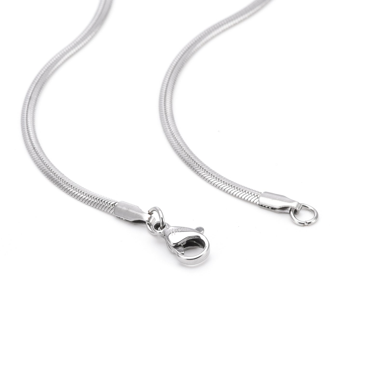 C002W B.Tiff 2mm Herringbone Chain Necklace