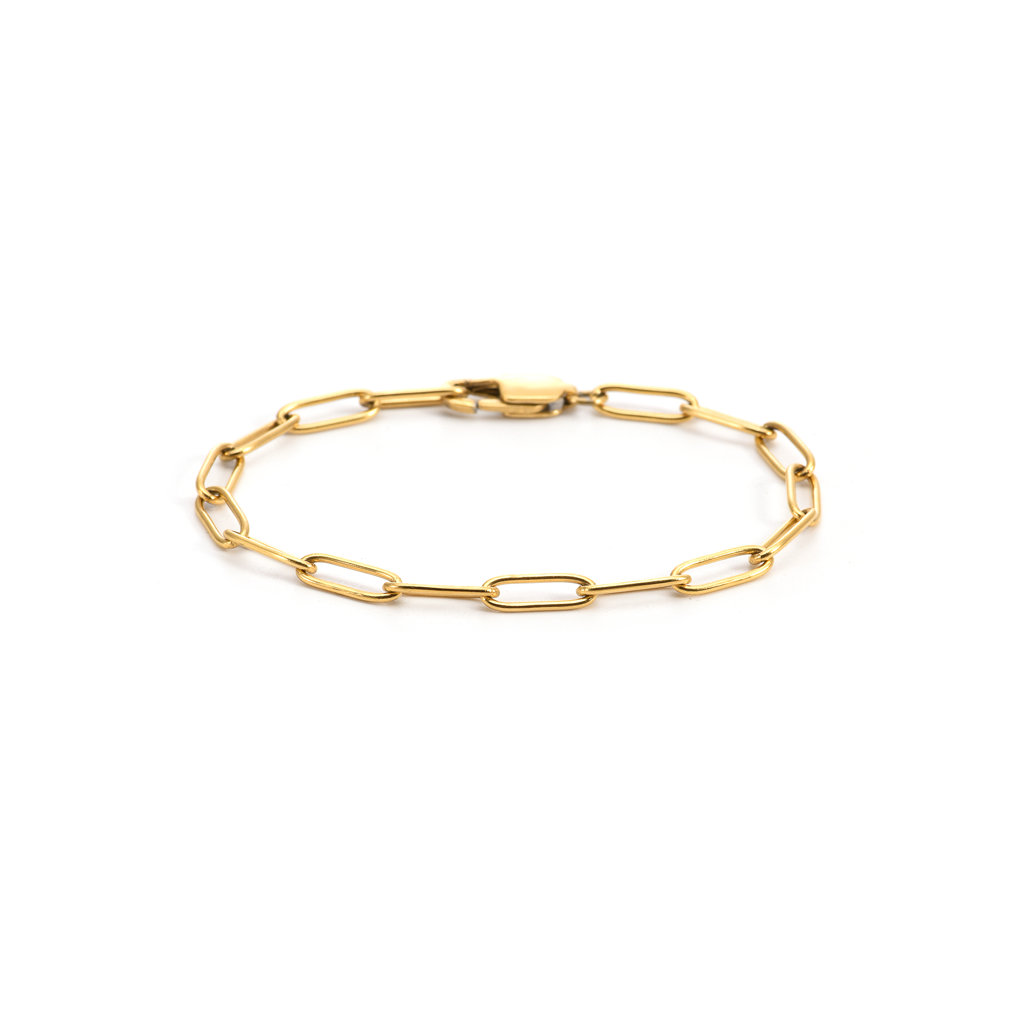 C011G Oval Paperclip Link Chain Necklace and Bracelet Set