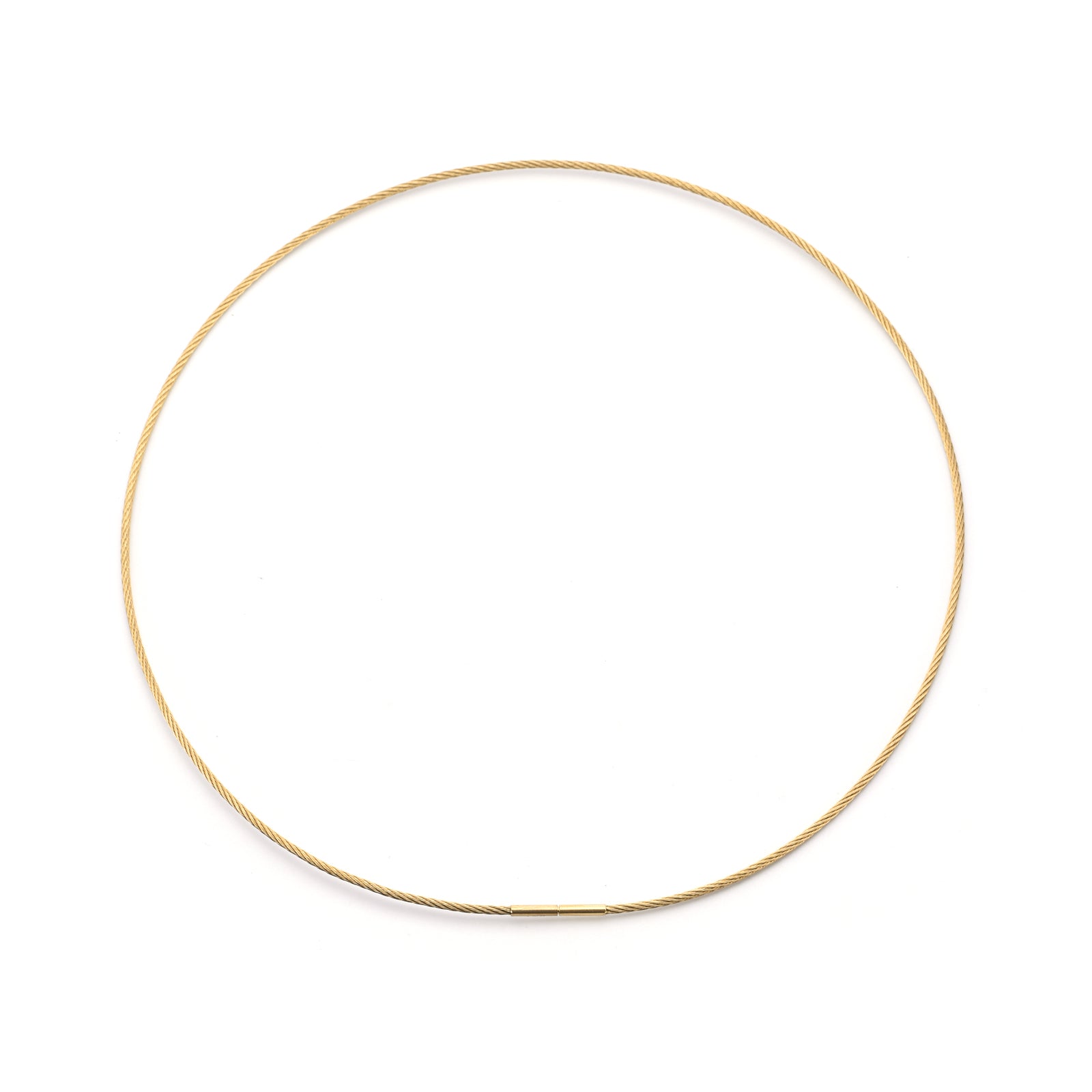 C015G B.Tiff Gold Cable Wire Chain Necklace