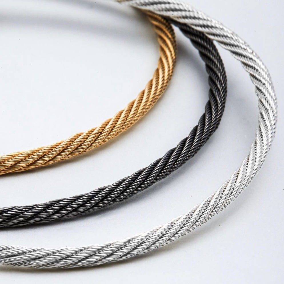 C015W B.Tiff Cable Wire Chain Necklace