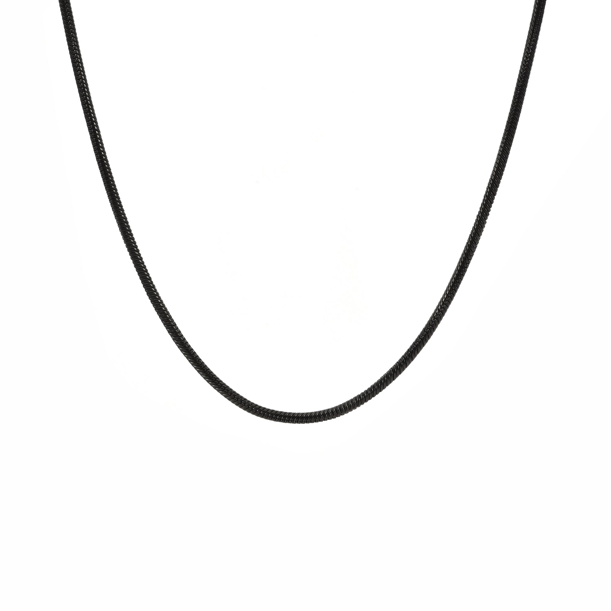 C060B B.Tiff Thick Black Coil Chain