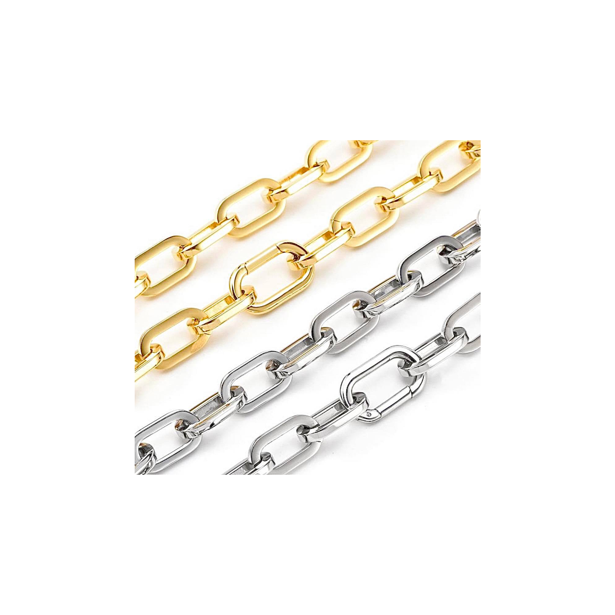 C200G B.Tiff High Polish Gold Paperclip Chain Necklace