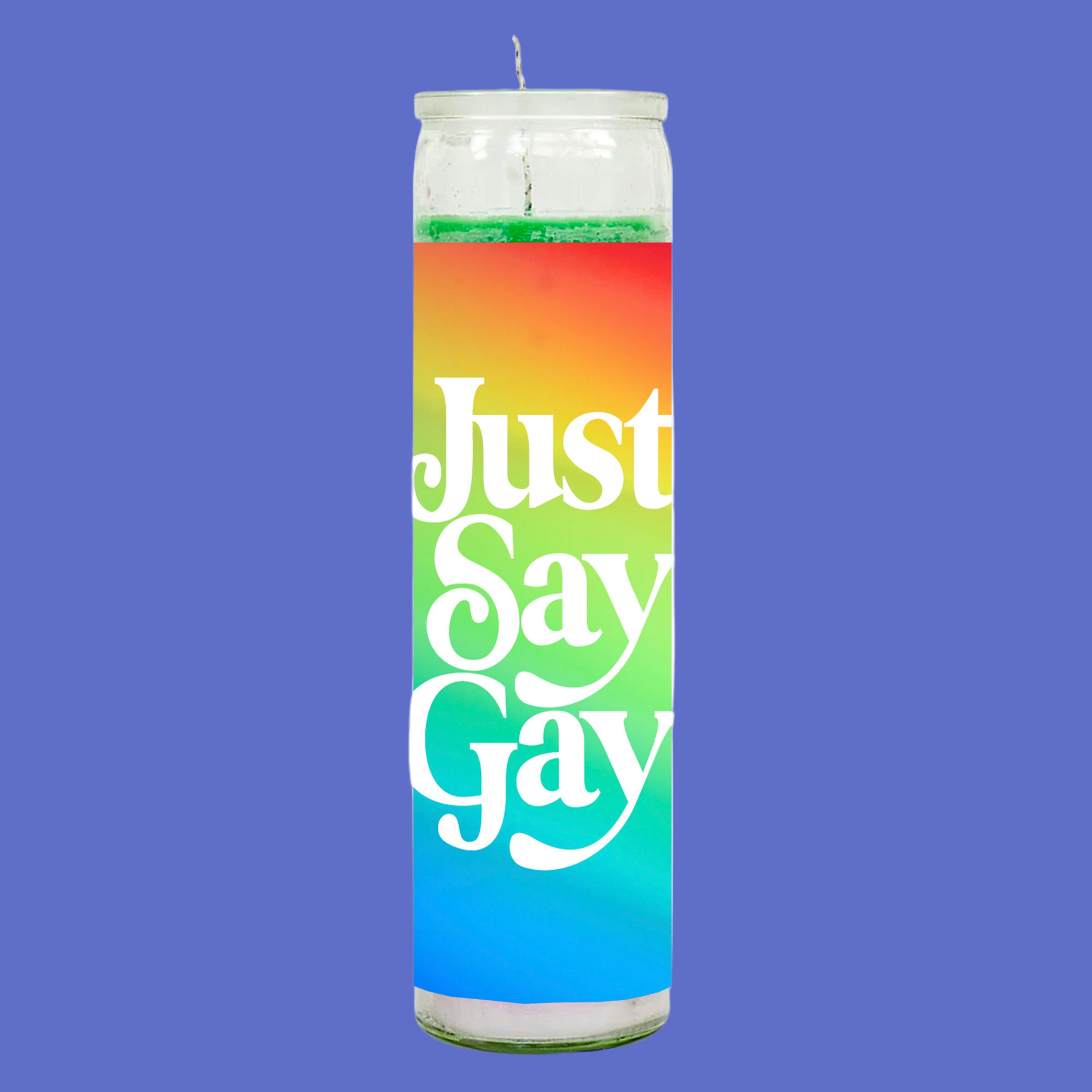 Just Say Gay Rainbow Candle by BOBBYK