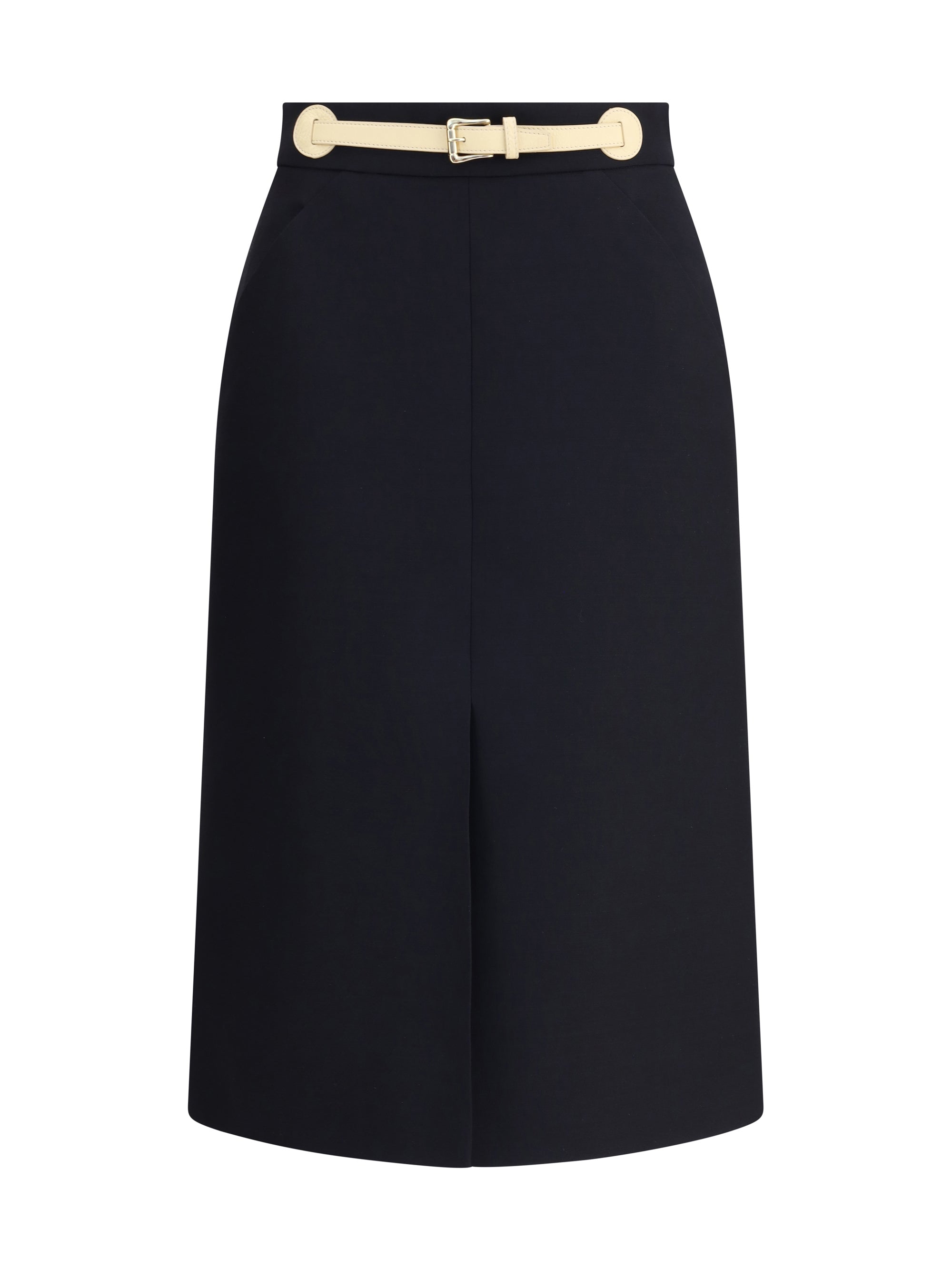 Valentino Women Belted Midi Skirt