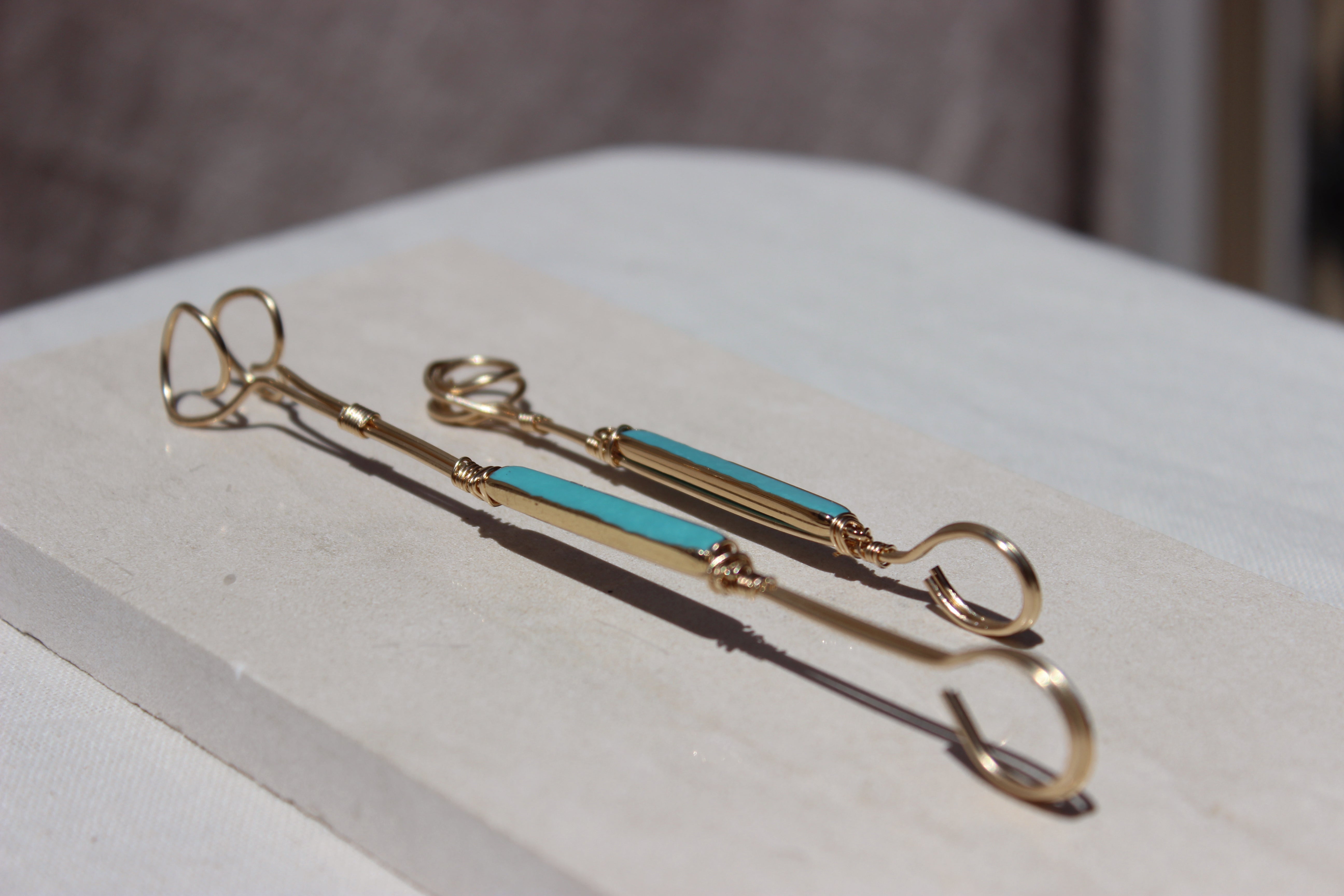 The Turquoise Bar Joint Holder by Toasted Jewelry