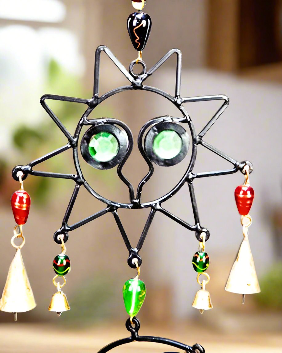 Celestial Sun and Moon Chime with  Beads by OMSutra