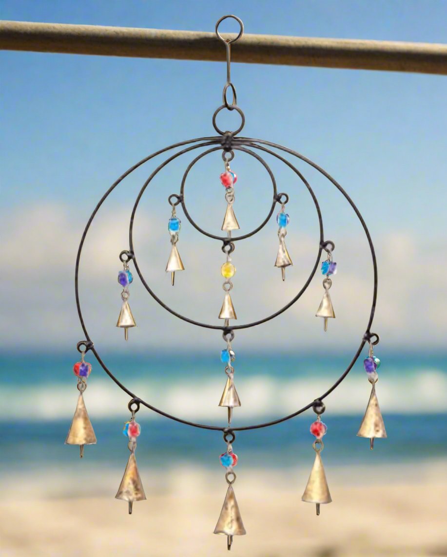 Triple Circle Chime with beads and bells by OMSutra