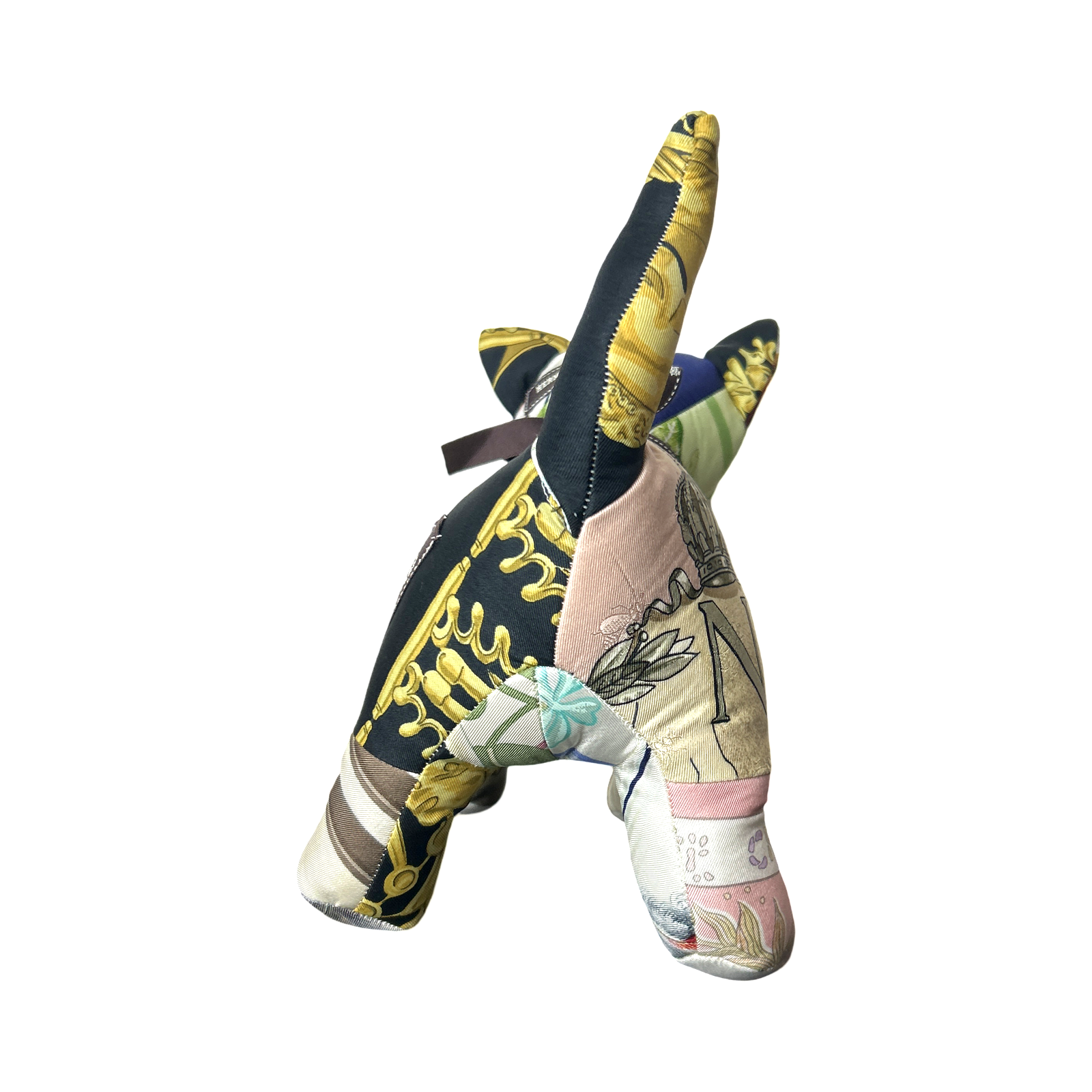 Vintage Silk Scarf Patchwork Kitten