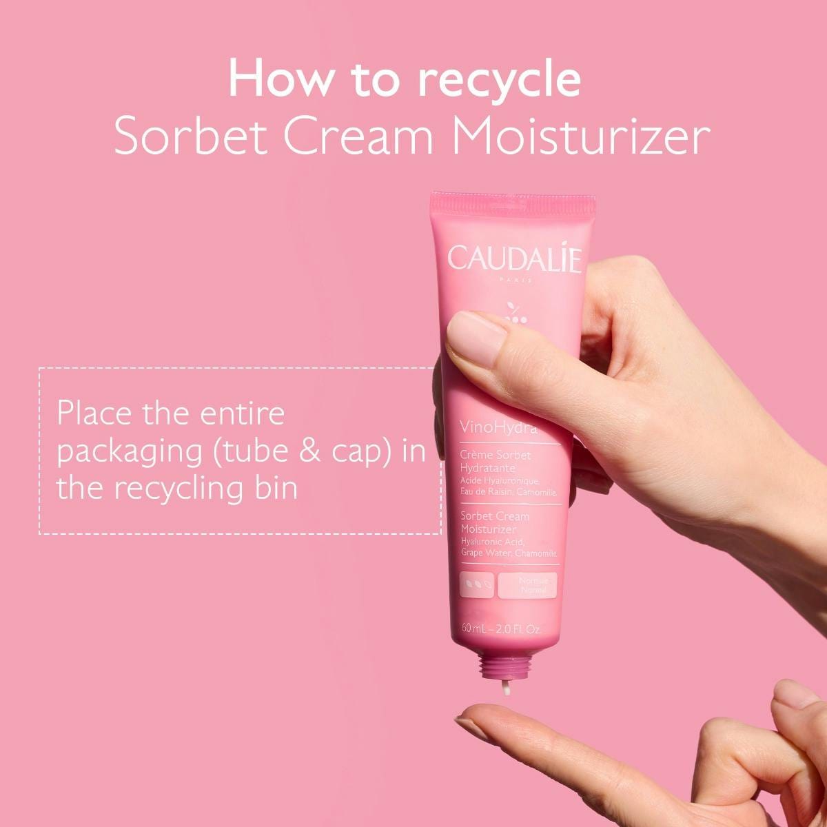 Caudalie Vinosource-Hydra Sorbet Cream Moisturizer 60 ml